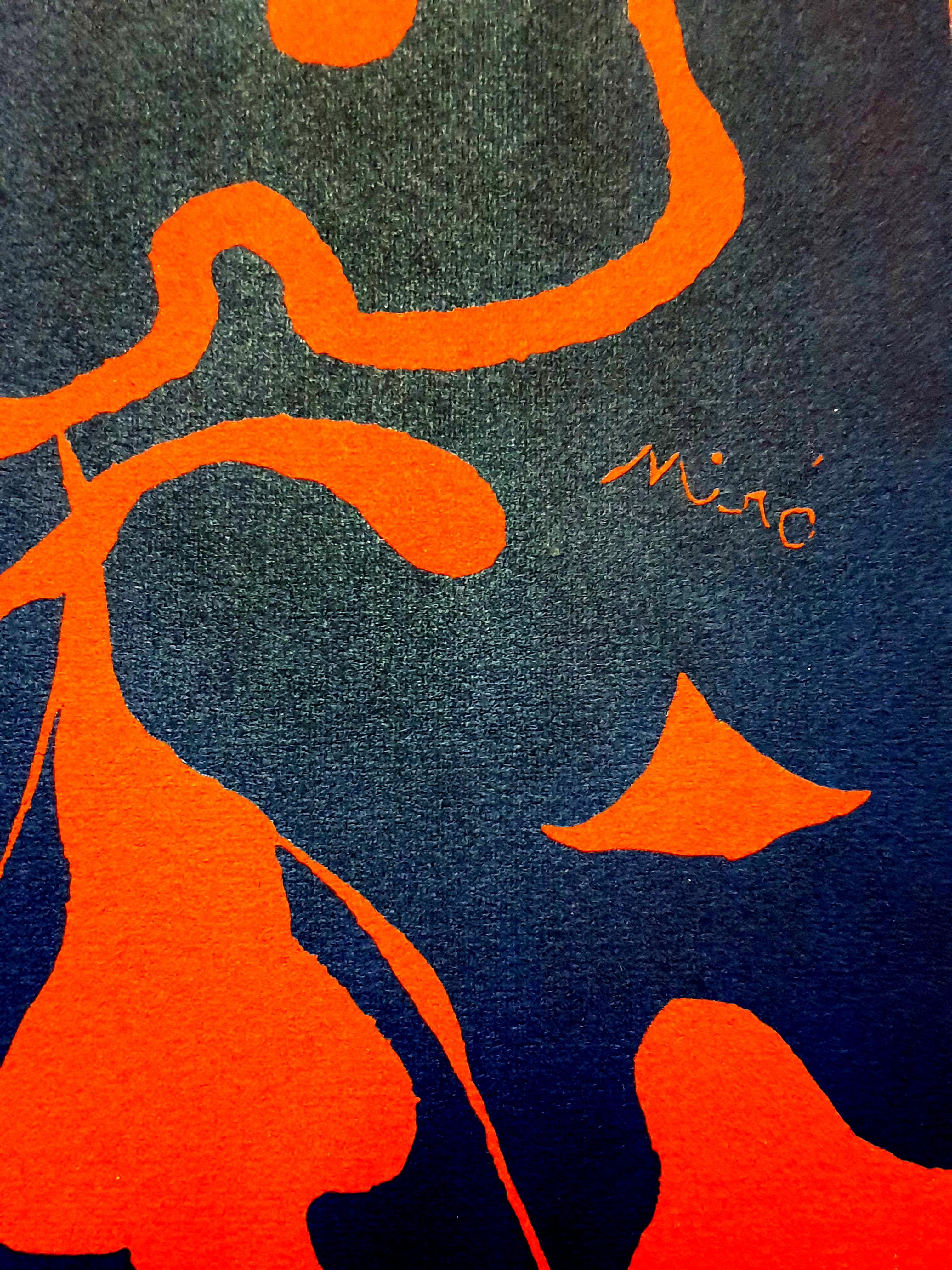 Joan Miro - Mars - Original Linocut on Wove Paper - Abstract Print by Joan Miró