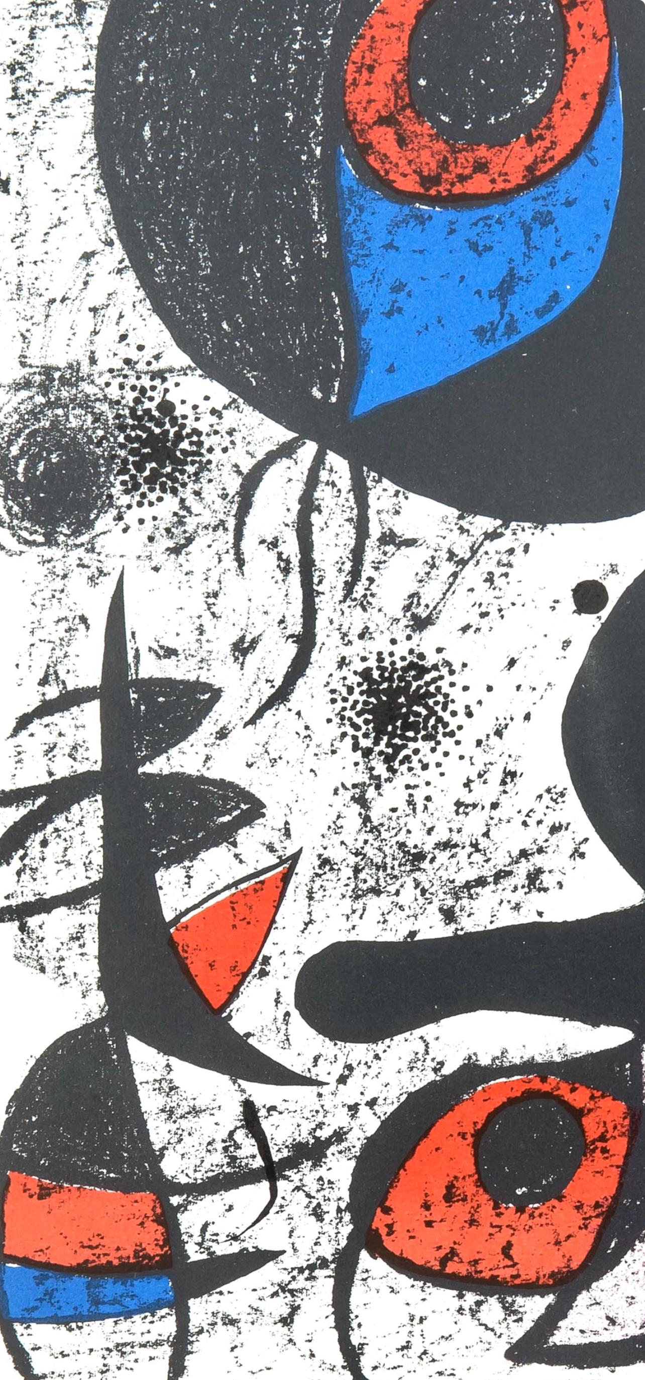 Joan Miro, Miro in Ink I, from Indelible Miro, XXe Siecle, 1972 - Gray Abstract Print by Joan Miró