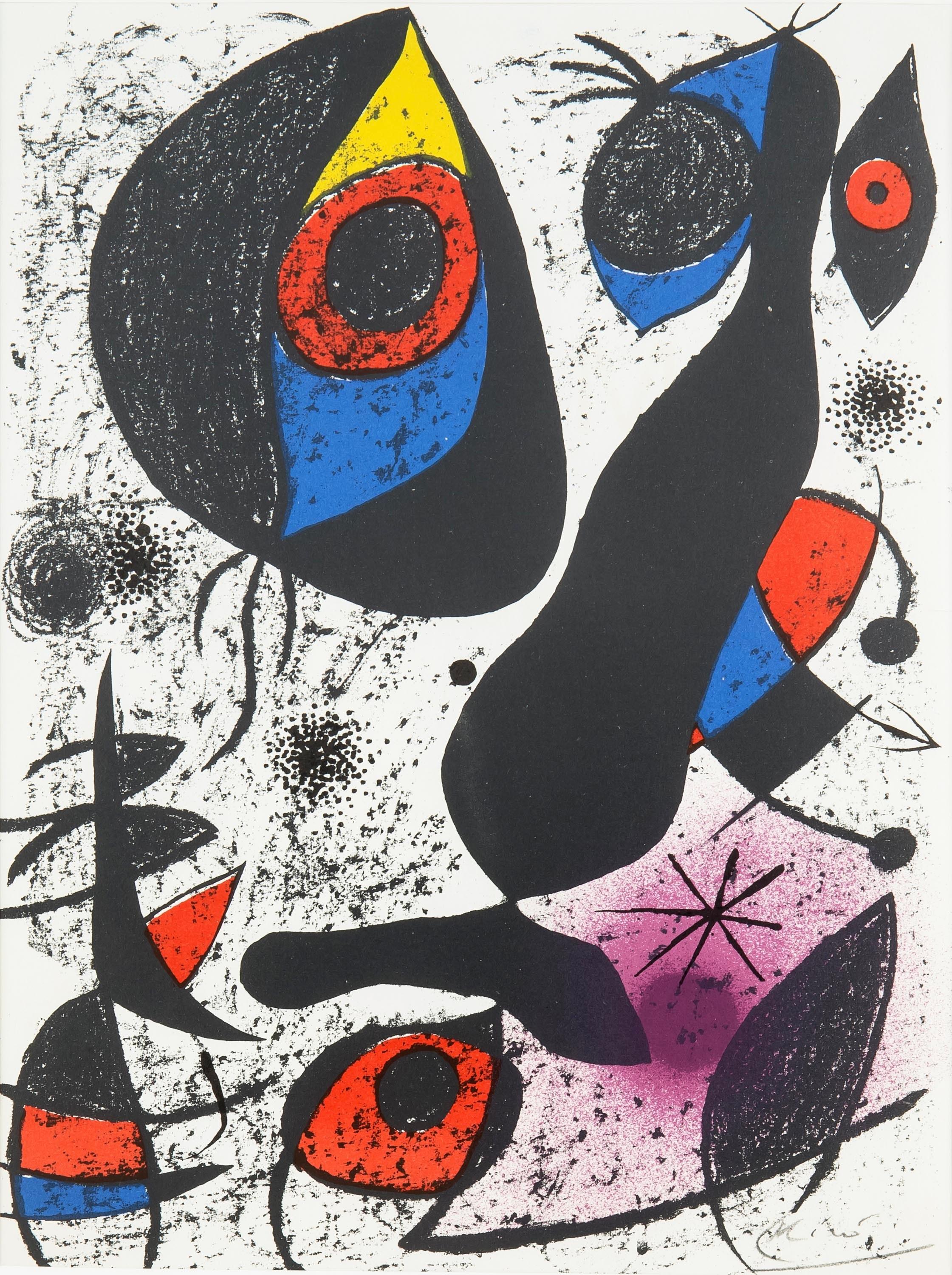 Joan Miró Abstract Print - Joan Miro, Miro in Ink I, from Indelible Miro, XXe Siecle, 1972
