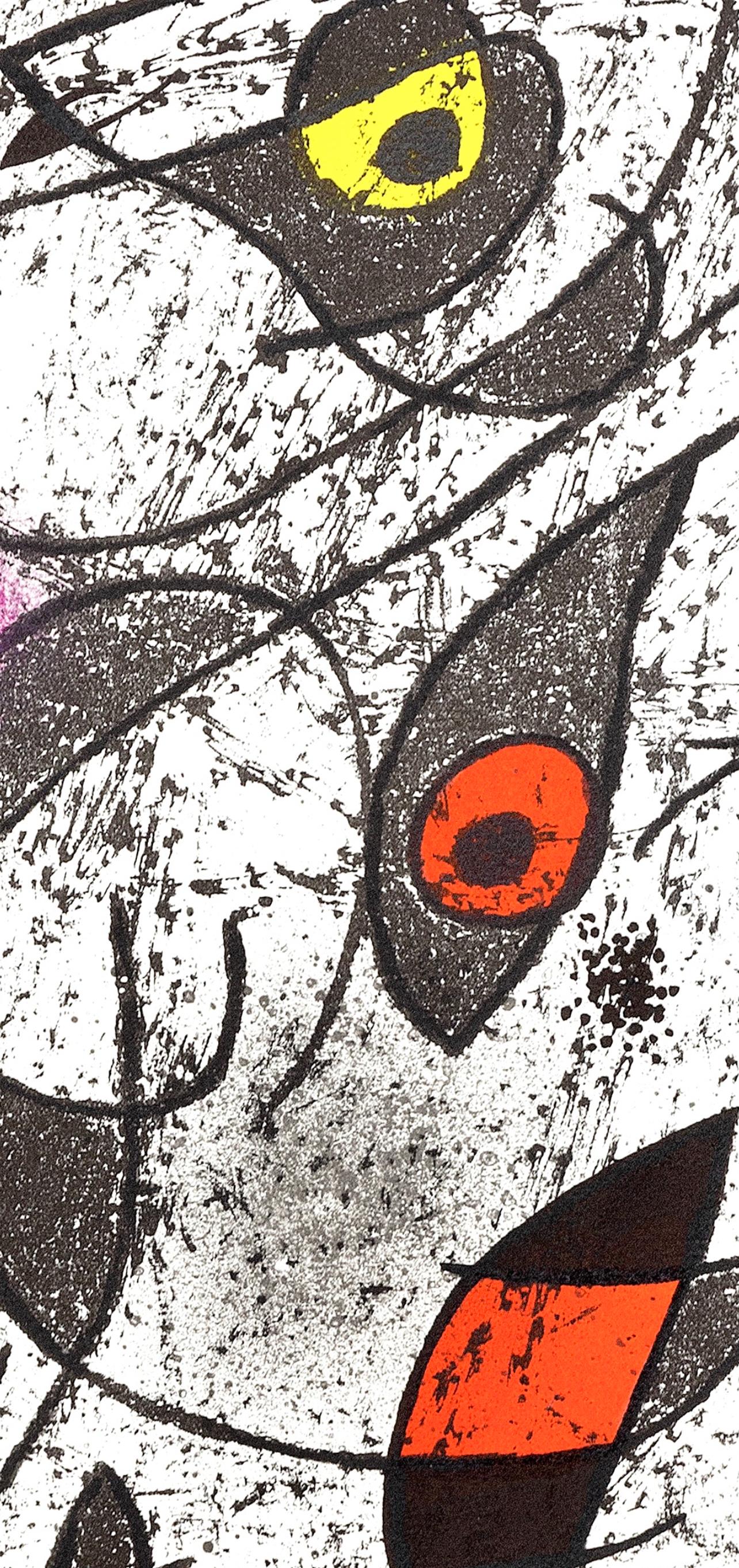 Joan Miro, Miro in Ink II, from Indelible Miro, XXe Siecle, 1972 - Gray Landscape Print by Joan Miró