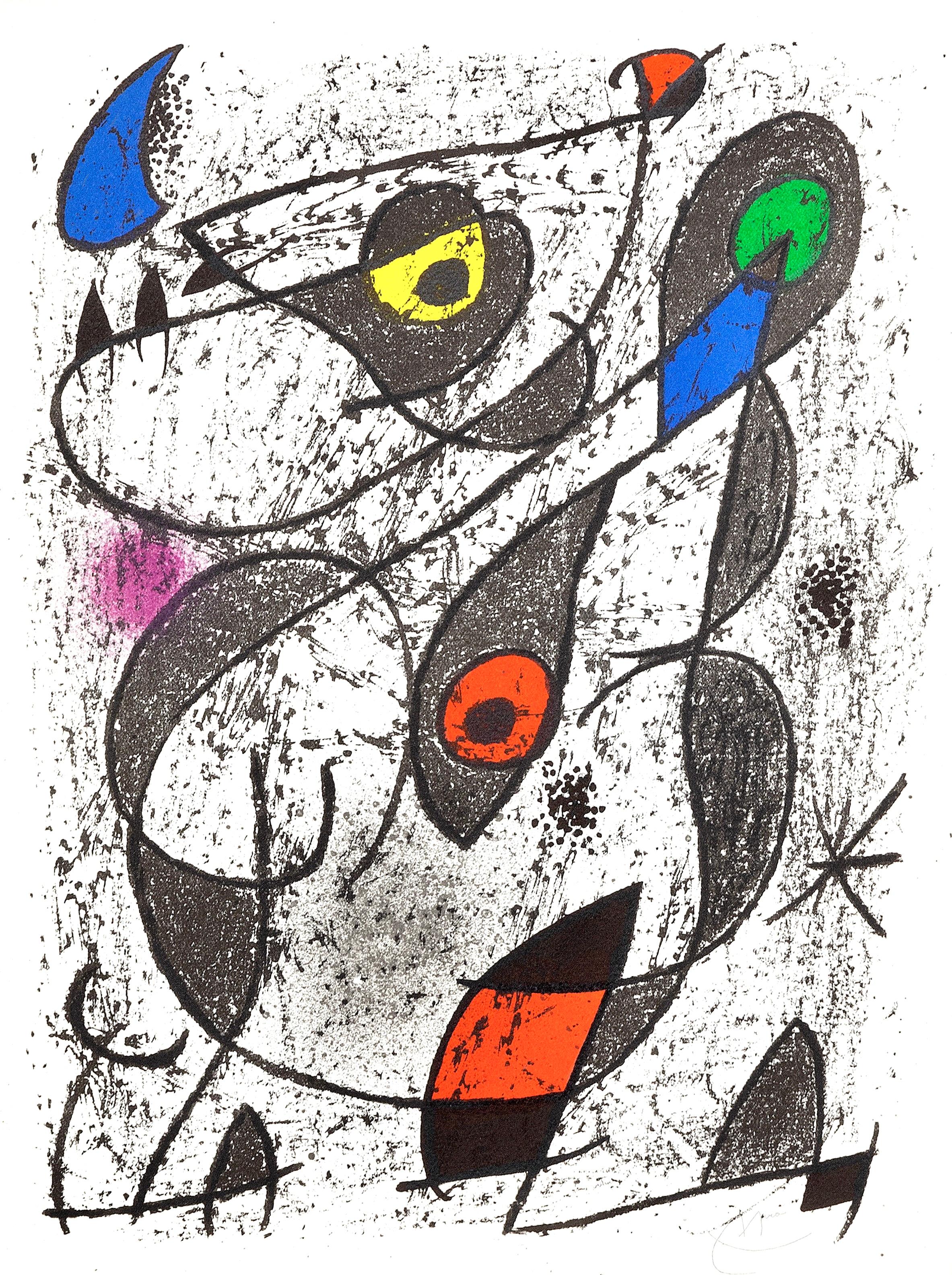 Joan Miró Landscape Print - Joan Miro, Miro in Ink II, from Indelible Miro, XXe Siecle, 1972