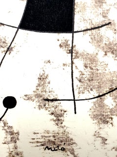 Joan Miro (d'après) - Lune et soleil - Pochoir