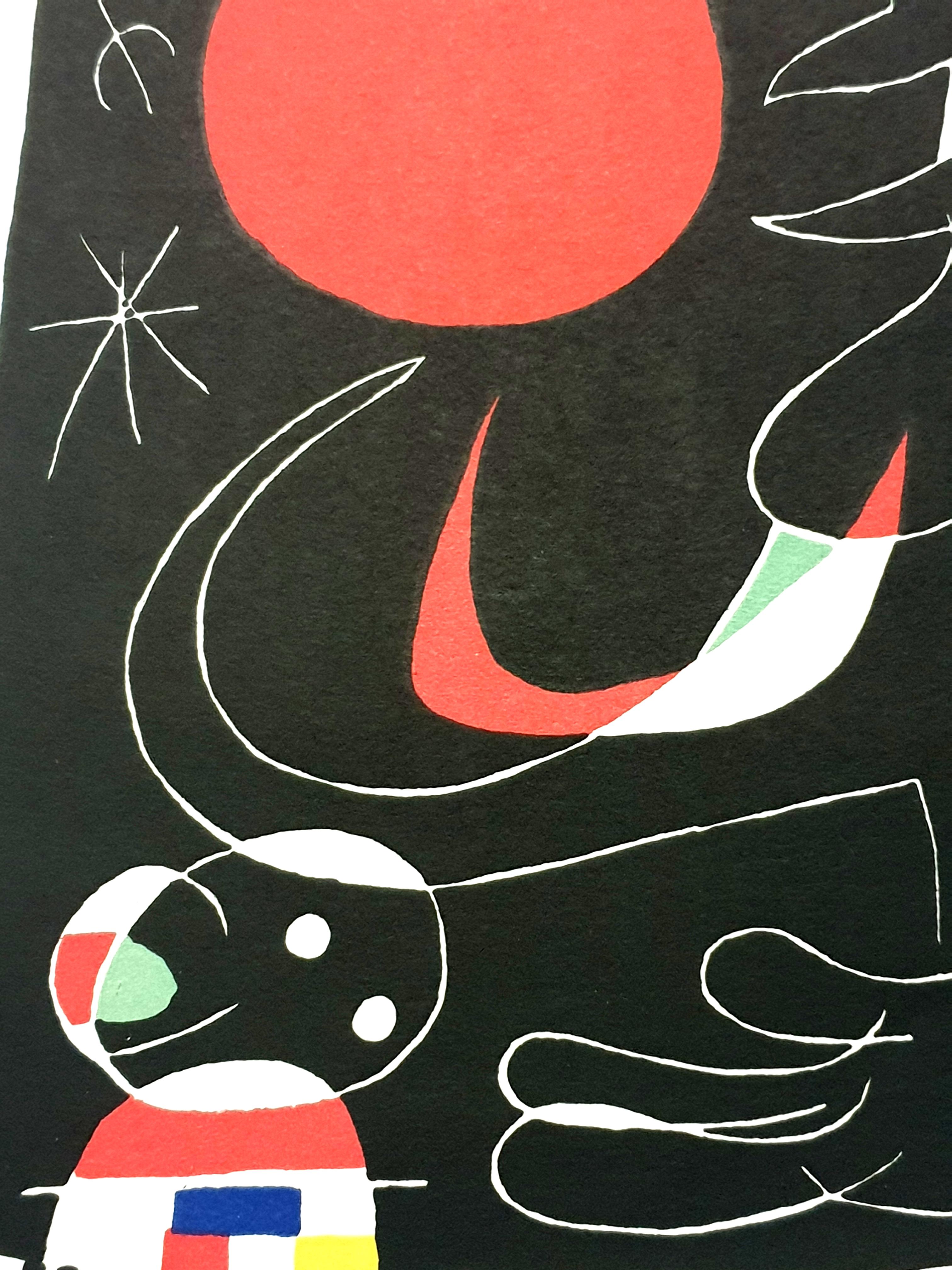 Joan Miro - Night Sky - Original Lithograph - Abstract Print by Joan Miró