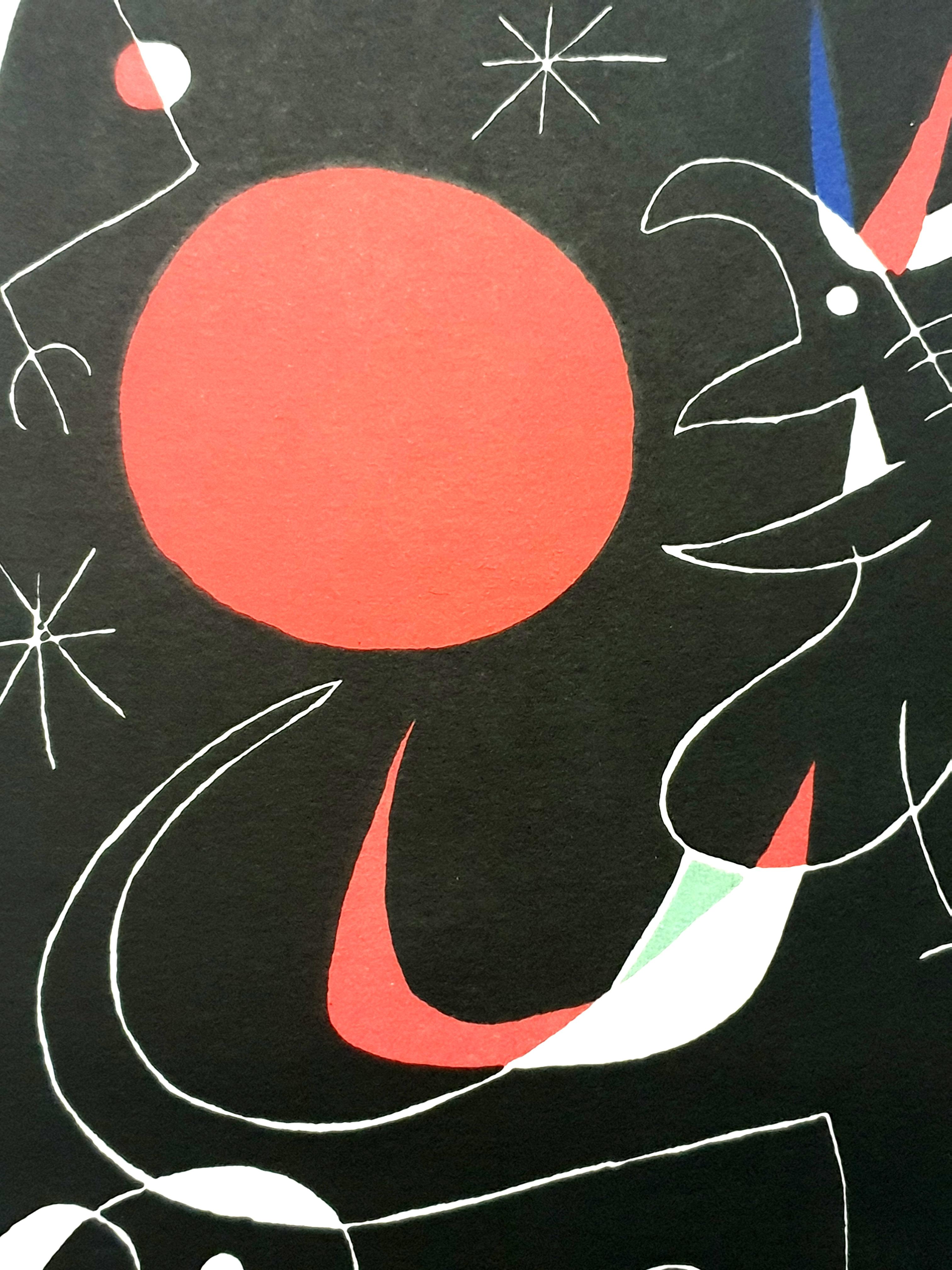 Joan Miro - Ciel de nuit - Lithographie originale
Artiste : Joan Miro
Editeur : Maeght
Année : 1956
Dimensions : 23 x 20 cm
Référence : Mourlot 235
Non signé et non numéroté tel que publié.