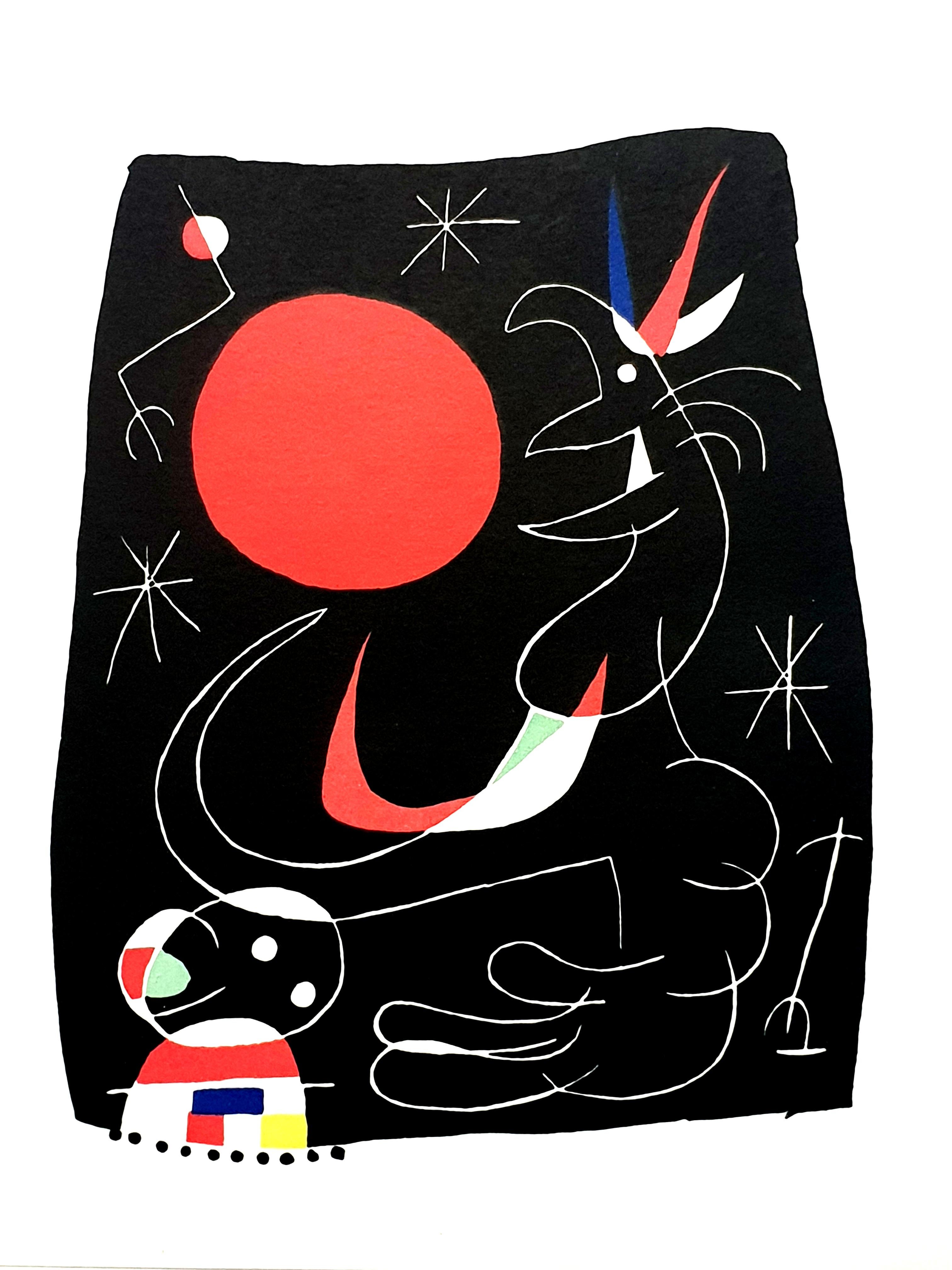 Joan Miró Abstract Print – Joan Miro - Nachthimmel - Original Lithographie