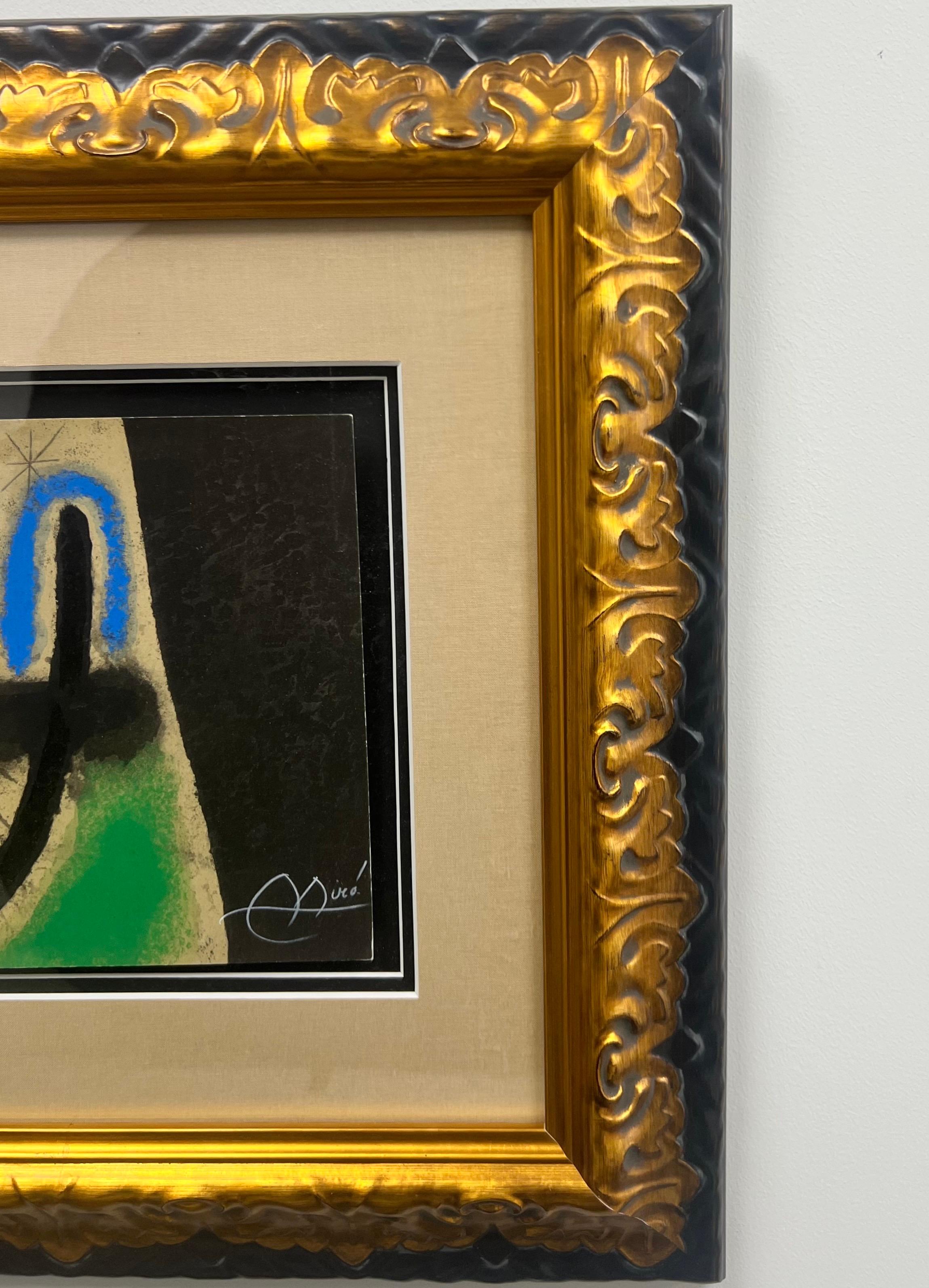 Joan Miró Oiseaux dans un paysage Litografía original, firmada a mano y enmarcada en venta 5
