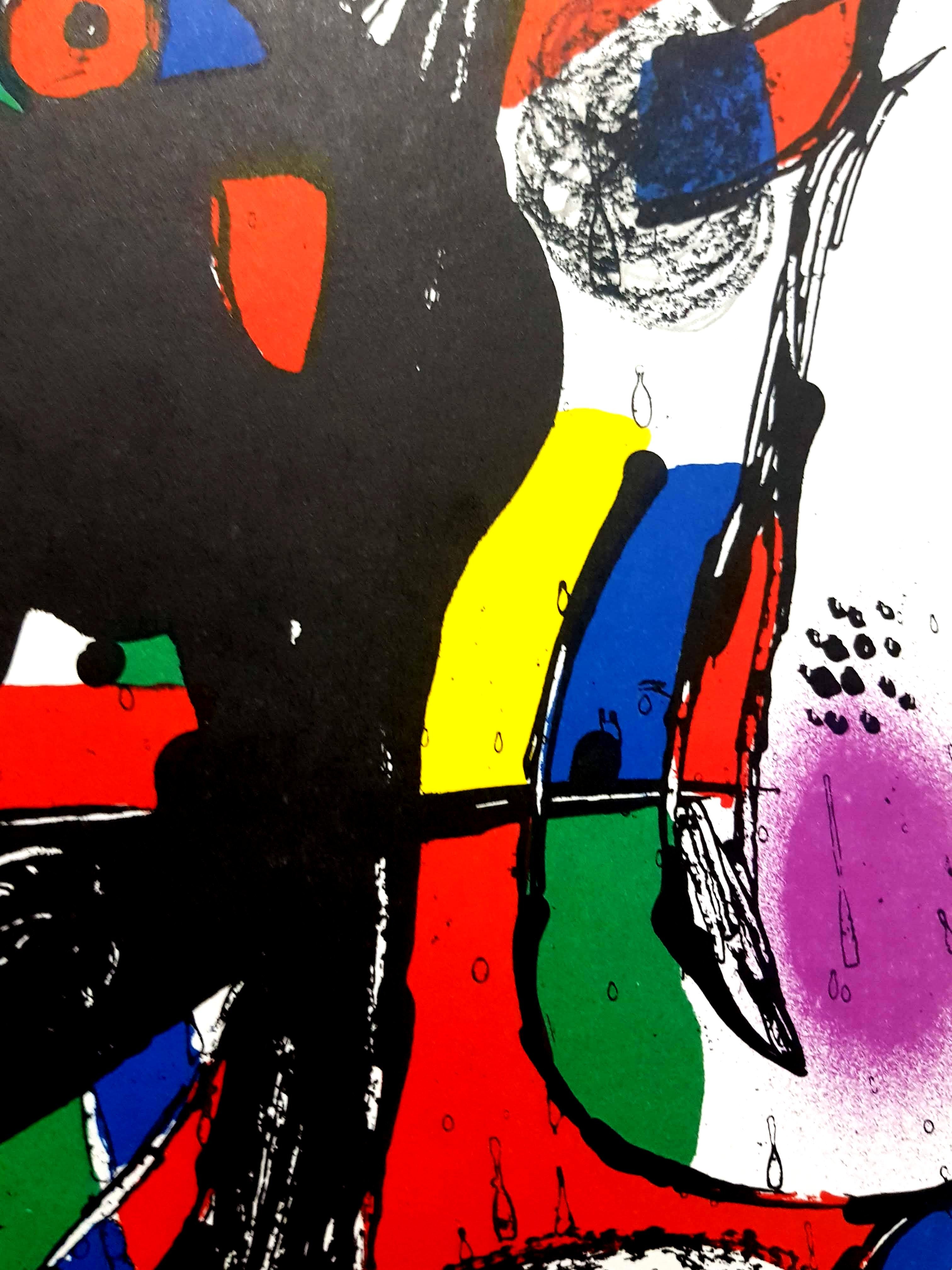 Joan Miro – Original abstrakte Lithographie (Schwarz), Still-Life Print, von Joan Miró
