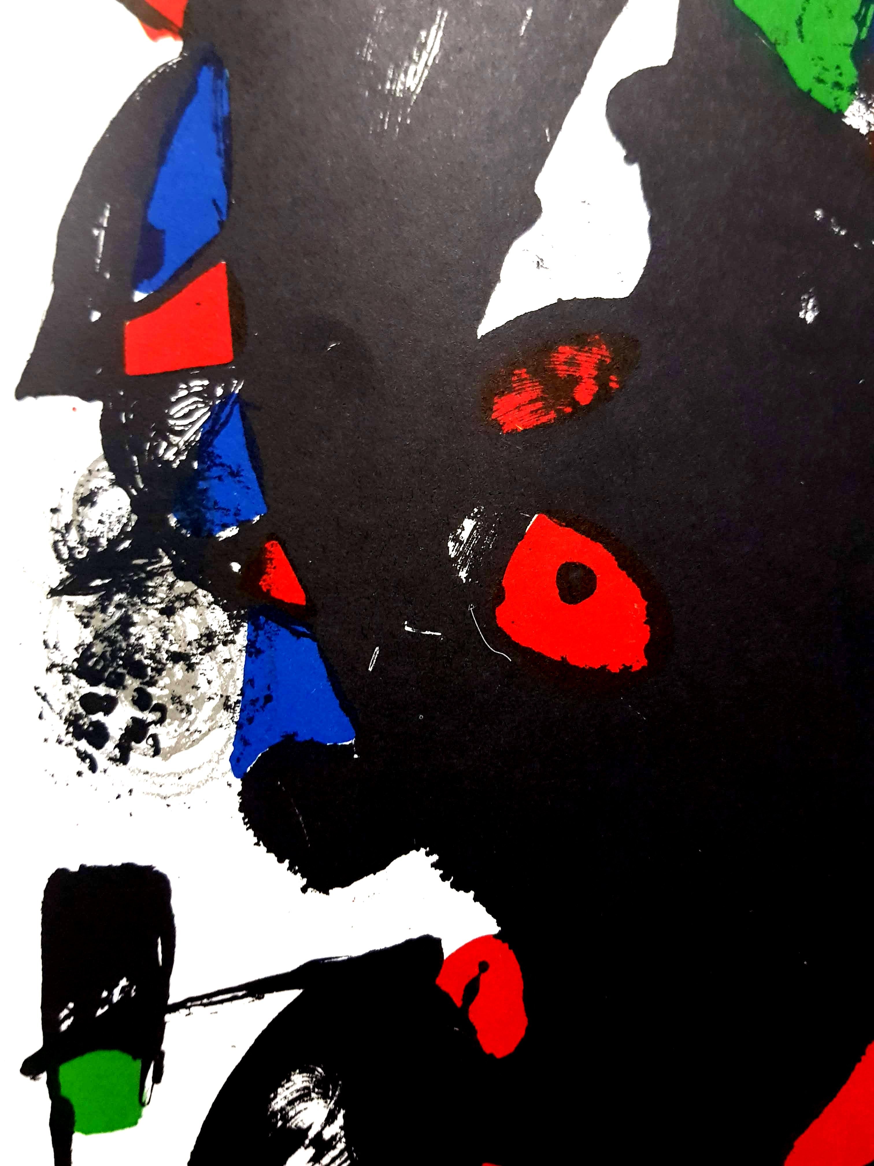 Joan Miro – Original abstrakte Lithographie (Schwarz), Still-Life Print, von Joan Miró