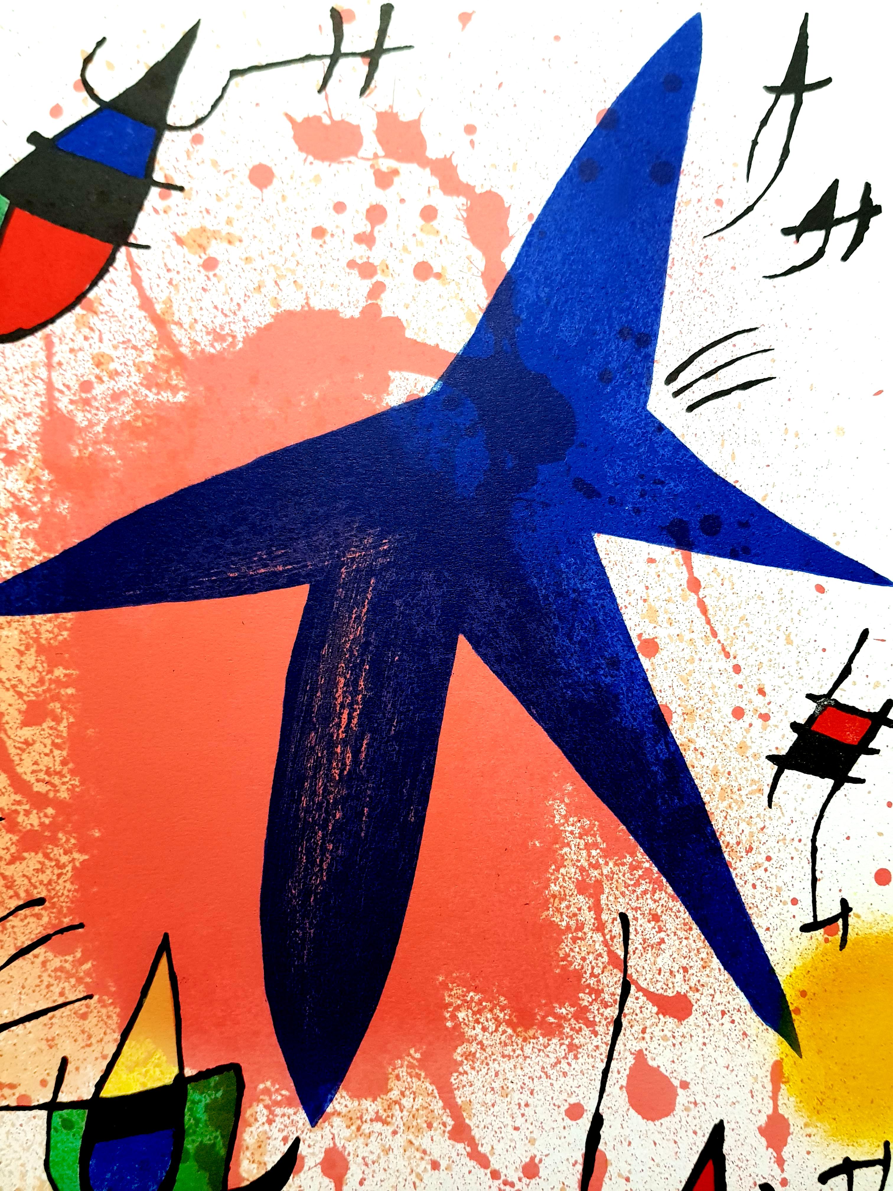 Joan Miro - Lithographie abstraite originale - Blanc Still-Life Print par Joan Miró