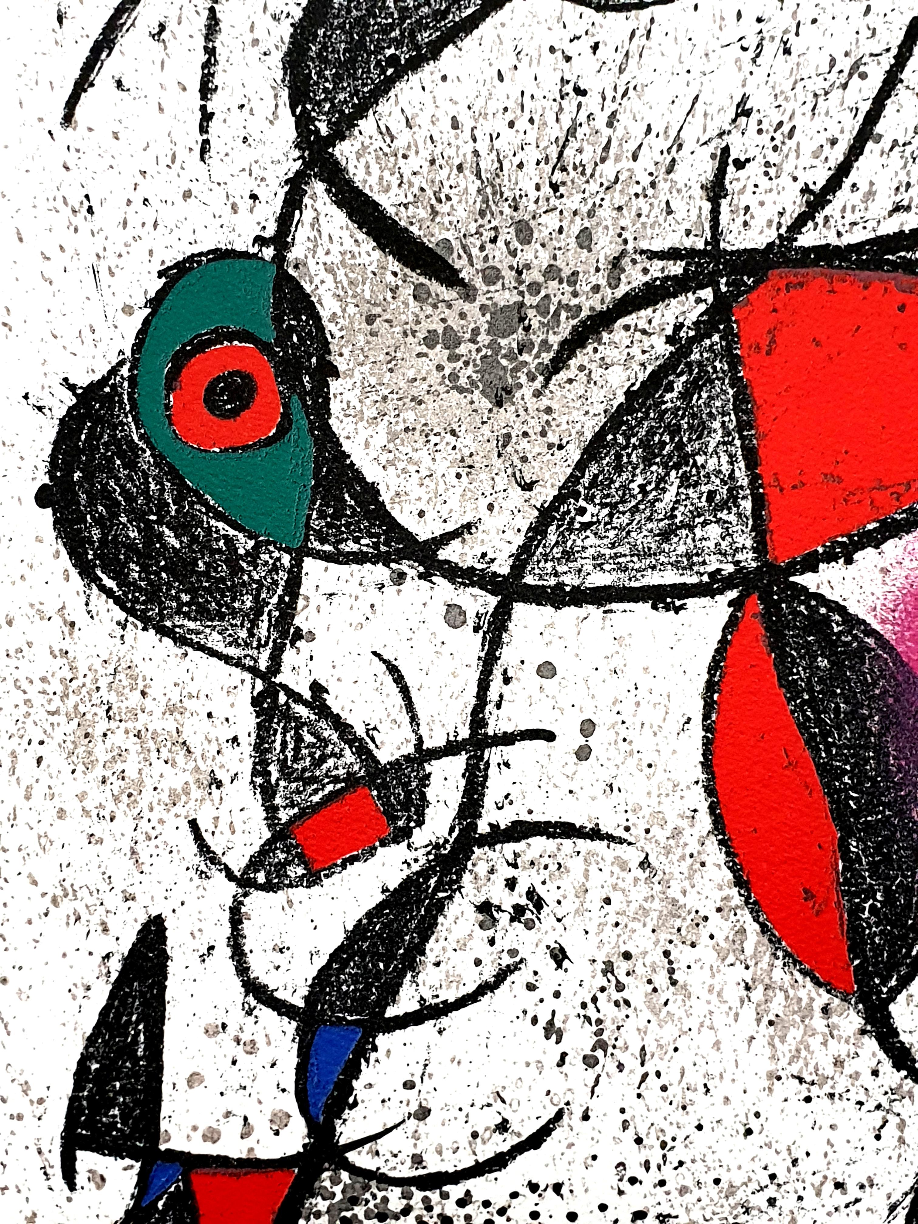 Joan Miro - Lithographie abstraite originale - Beige Still-Life Print par Joan Miró