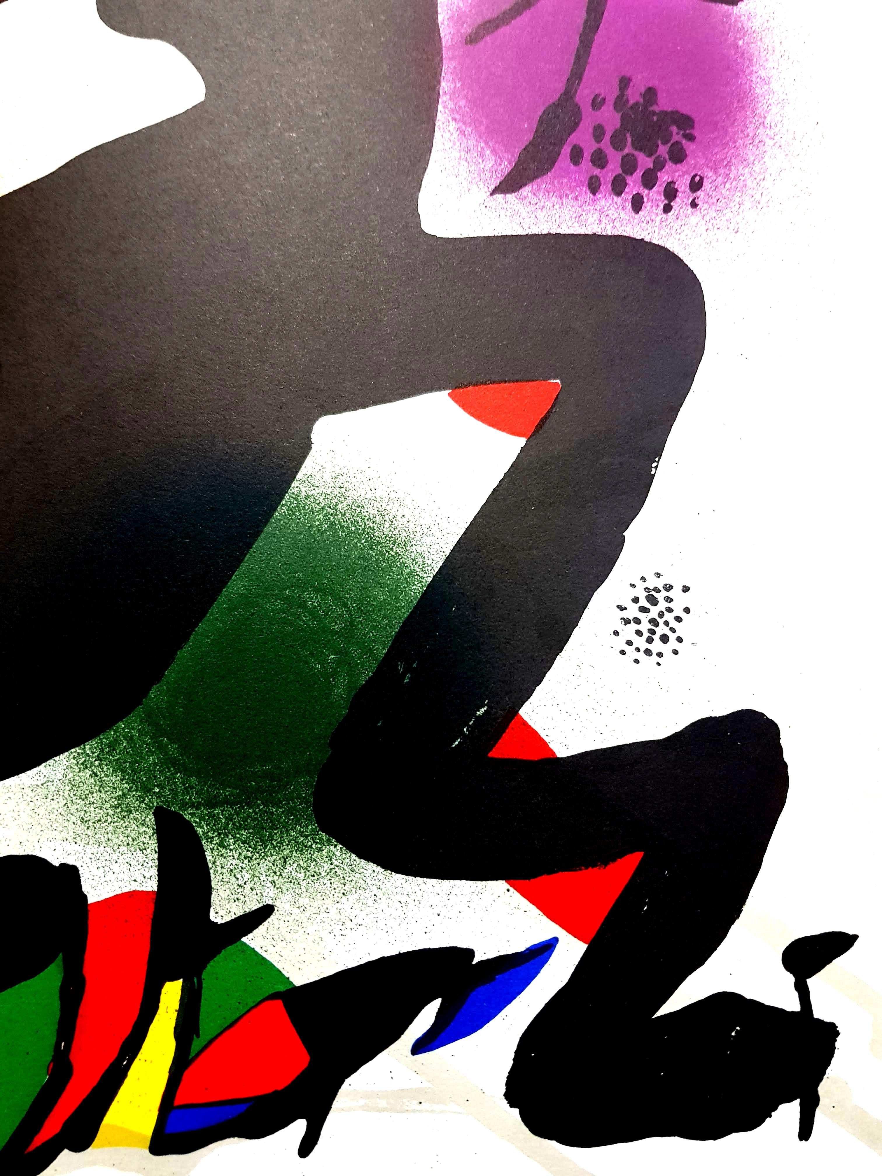Joan Miro Miro Original Abstract Lithograph
Artist: Joan Miro
Medium: Original lithograph on Rives vellum
Portfolio: Miro Lithographe III
Year: 1977
Edition: 5,000
Image Size: 10