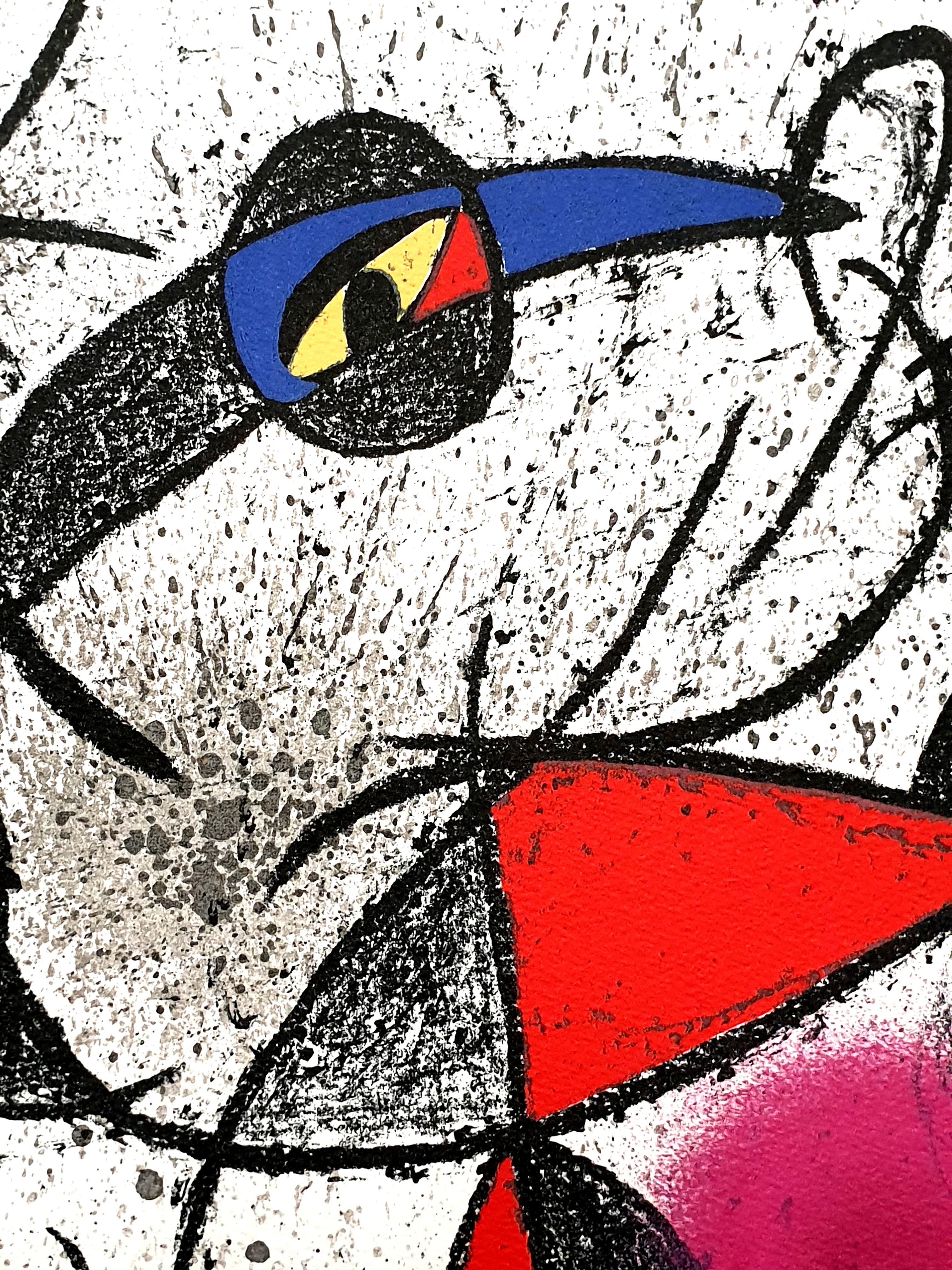 Joan Miro Lithographie abstraite originale de Miro
Artiste : Joan Miro
Imprimeur : Mourlot
Portefeuille :  Souvenirs et portraits d'artistes
Année : 1972
Edition : 800
Référence : Mourlot, 850
Non signé et non numéroté tel qu'il a été émis