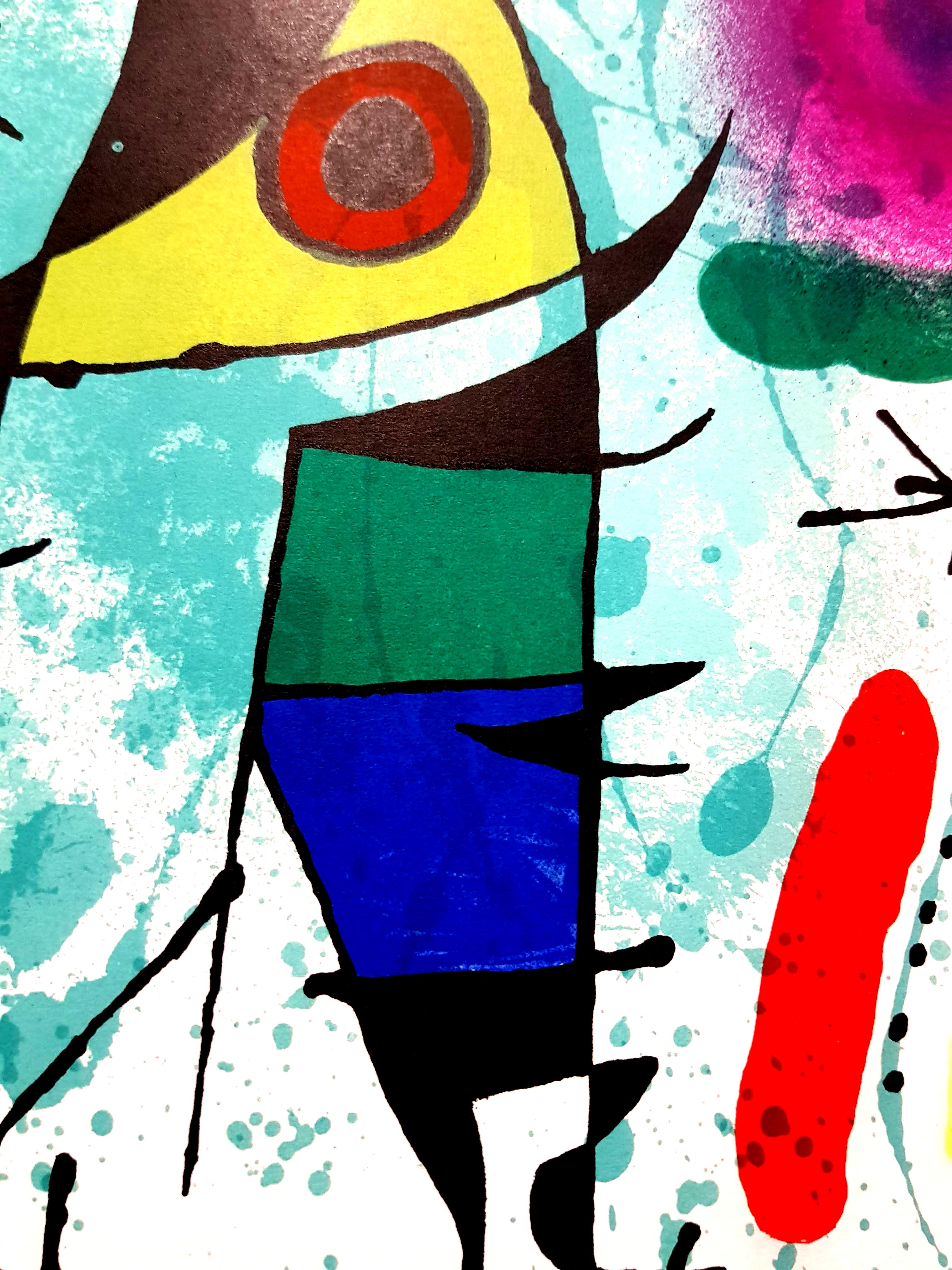 Joan Miro Miro Original Abstract Lithograph
Artist: Joan Miro
Medium: Original lithograph on Rives vellum
Portfolio: Miro Lithographe I
Year: 1972
Edition: 5000
Image Size: 10
