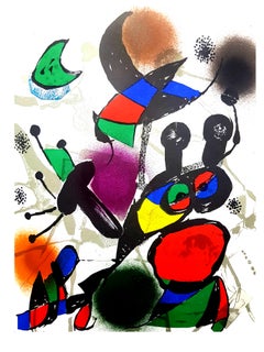 Joan Miro - Original Abstract Lithograph from the book "Miro Lithographe III"