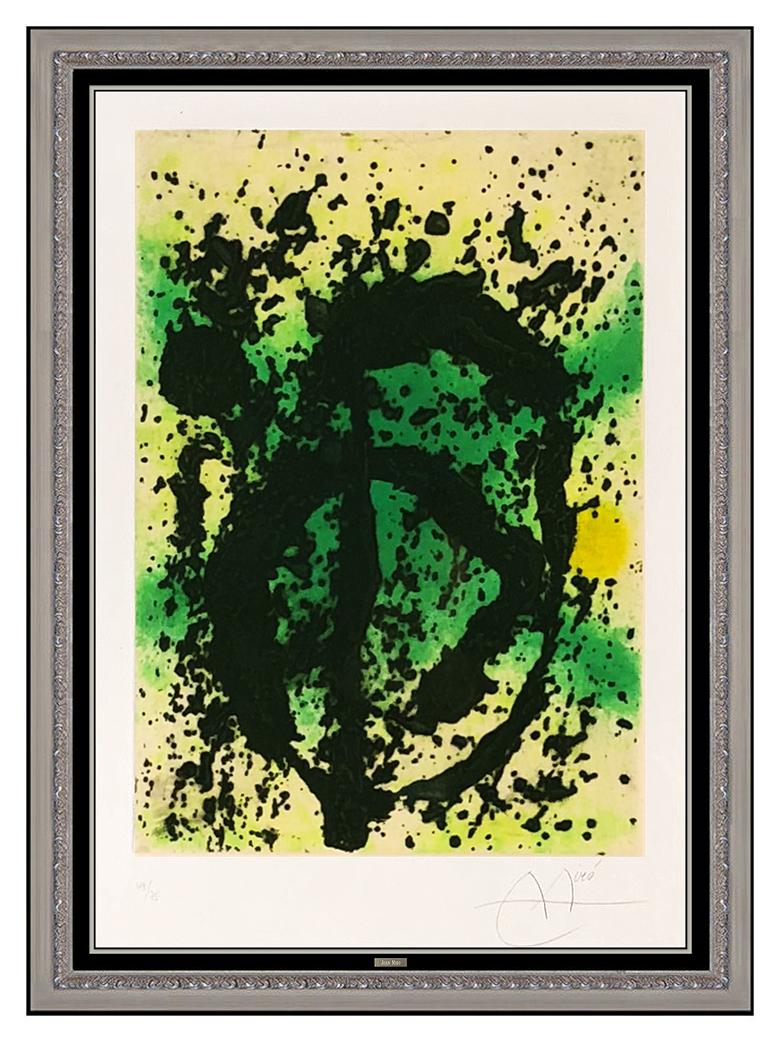 Joan Miró Abstract Print - Joan Miro Original Aquatint Carborundum Regne Vegetal Hand Signed Abstract Art
