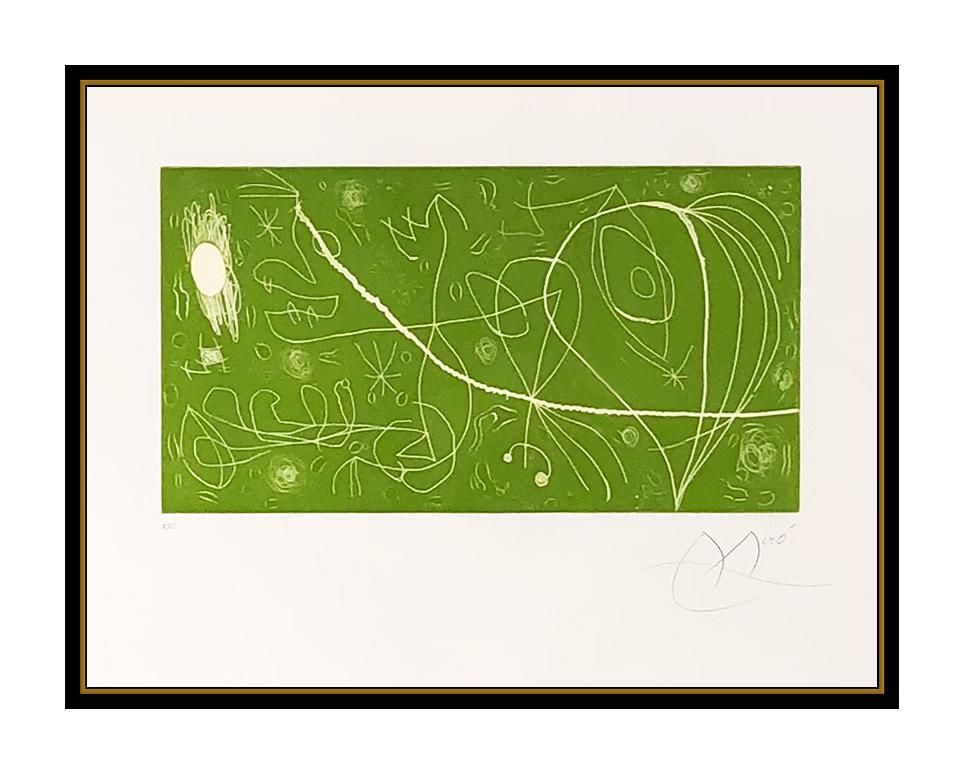 Joan Miro Original Color Etching Hand Signed Modern Abstract Picasso Reventos - Print by Joan Miró