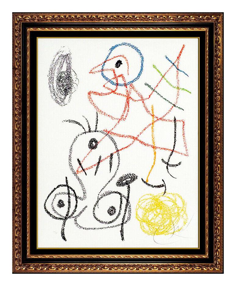 Joan Mir�ó Abstract Print - Joan Miro Original Color Lithograph Album 21 Hand Signed Abstract Modern Artwork
