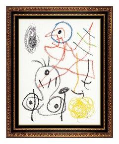 Joan Miro Original Color Lithograph Album 21 Hand Signed Abstract Modern Artwork