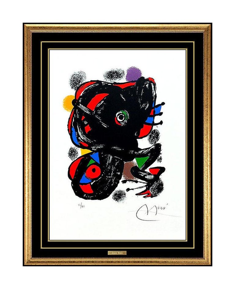 Joan Miró Abstract Print - Joan Miro Original Color Lithograph Hand Signed XXe Siecle Modern Abstract Art