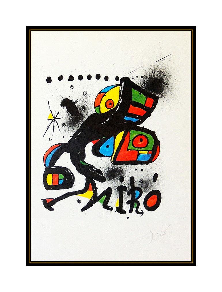 Joan Miro Original Color Lithograph Homenatge Gaudi Large Signed Modern Abstract - White Abstract Print by Joan Miró