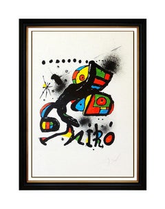 Joan Miro Original Color Lithograph Homenatge Gaudi Large Signed Modern Abstract