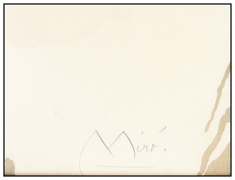 Joan Miro Original Color Lithograph L'Oiseau Solaire Lunaire Hand Signed Artwork - Beige Animal Print by Joan Miró