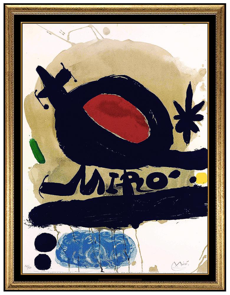 Joan Miró Animal Print - Joan Miro Original Color Lithograph L'Oiseau Solaire Lunaire Hand Signed Artwork