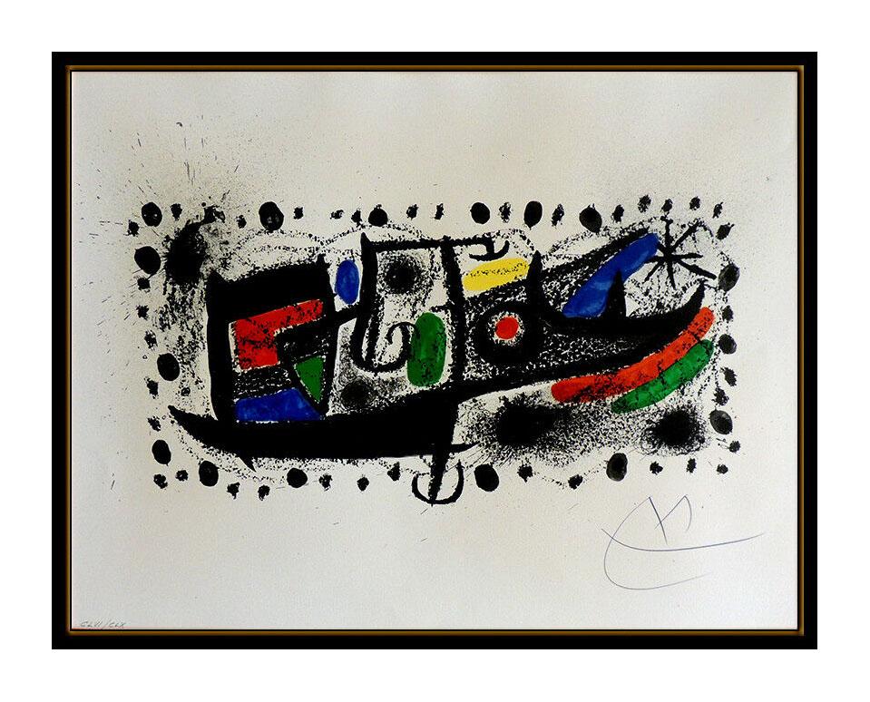 Joan Miro Original Color Lithograph Und Katalonian Hand Signed Modern Abstract - Print by Joan Miró