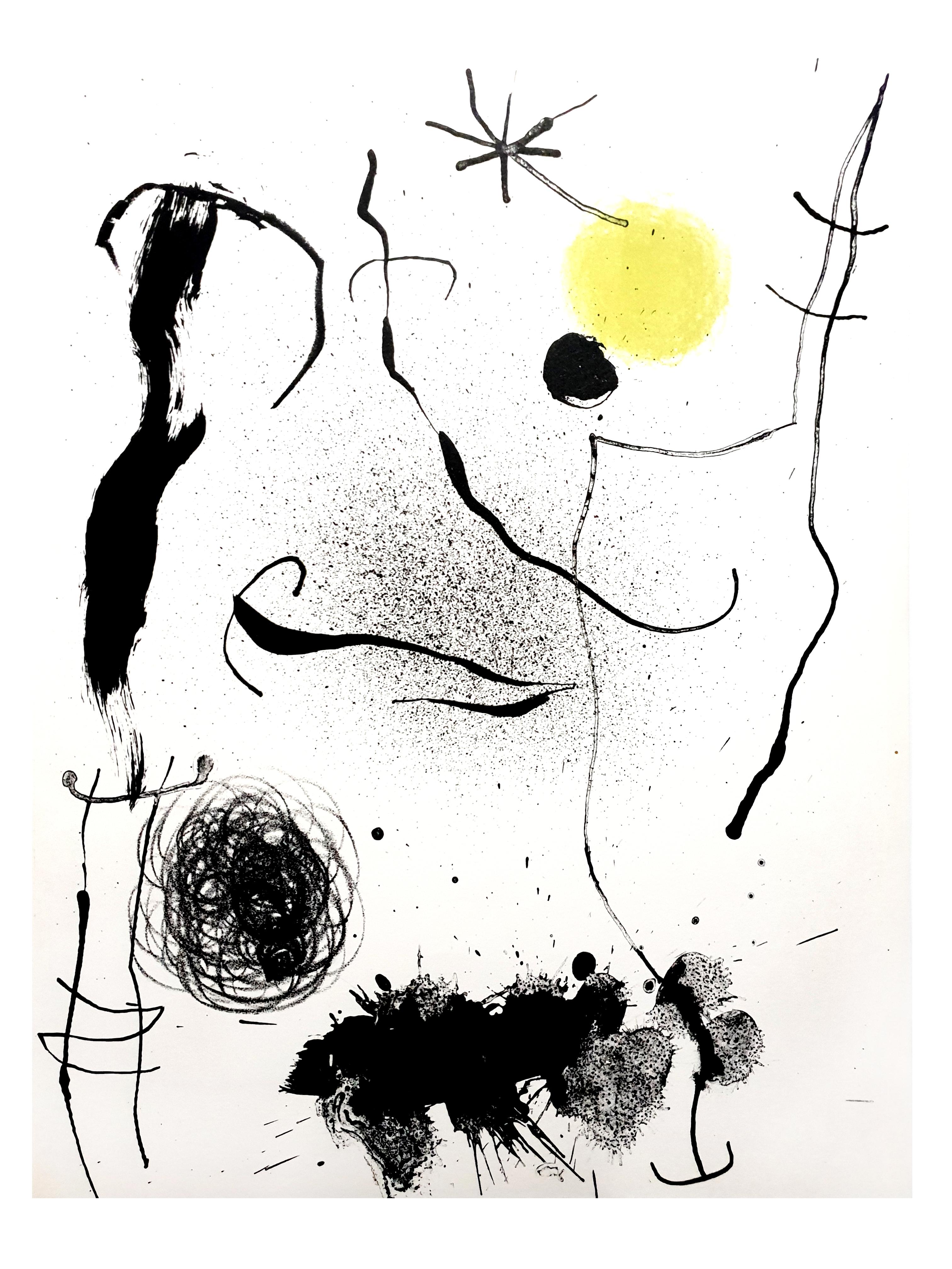Joan Miro - Original Colorful Lithograph - Beige Still-Life Print by Joan Miró