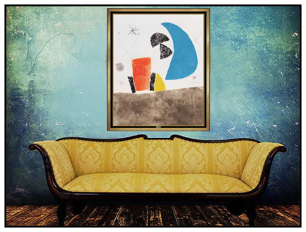 Joan Miro Original Espriu Etching Carborundum Hand Signed Landscape Modern Art - Print by Joan Miró