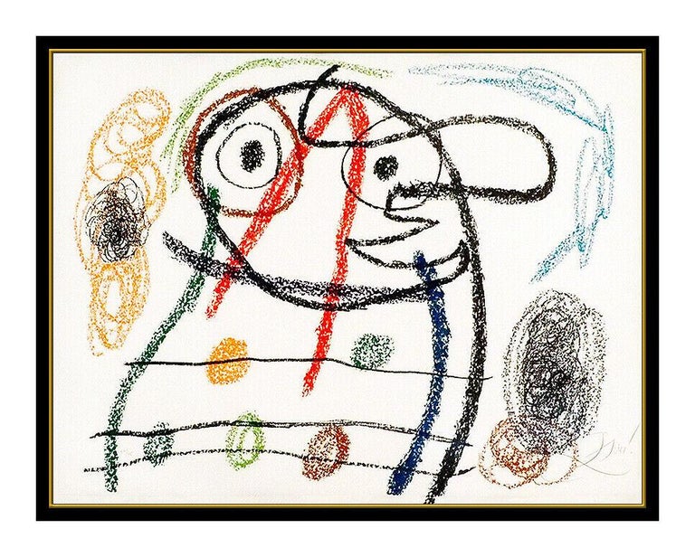 Joan Miro Original HAND SIGNED Color Lithograph Album 21 Plate 6 Abstract Modern - Print by Joan Miró