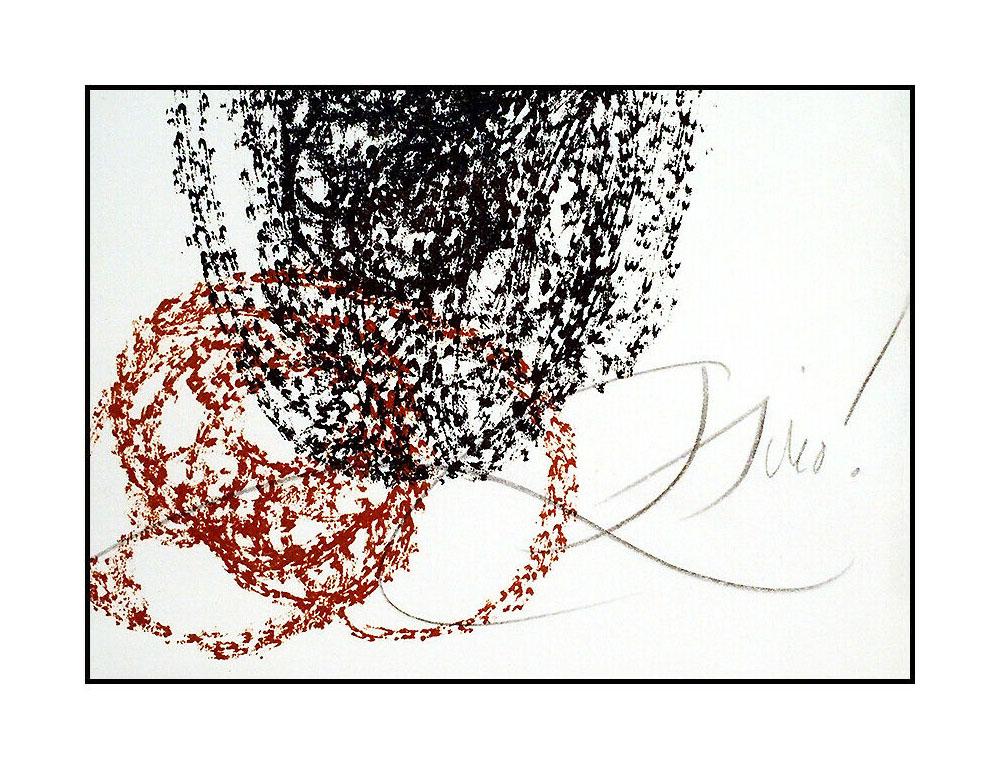 Joan Miro Original HAND SIGNED Color Lithograph Album 21 Plate 6 Abstract Modern - Beige Abstract Print by Joan Miró