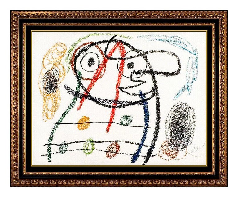 Joan Miró Abstract Print - Joan Miro Original HAND SIGNED Color Lithograph Album 21 Plate 6 Abstract Modern