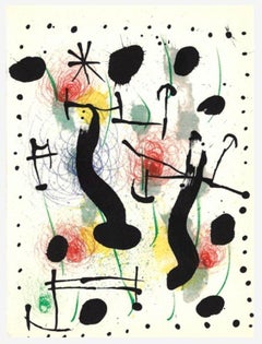 Joan Miró – Original-Lithografie für den Katalog der Redfern Gallery, 1966