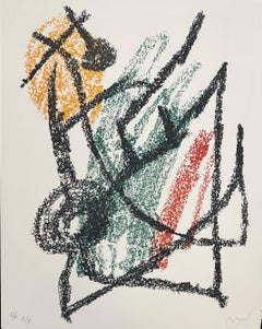 Joan Miró, original lithograph in colors from Je traville comme un jardinier