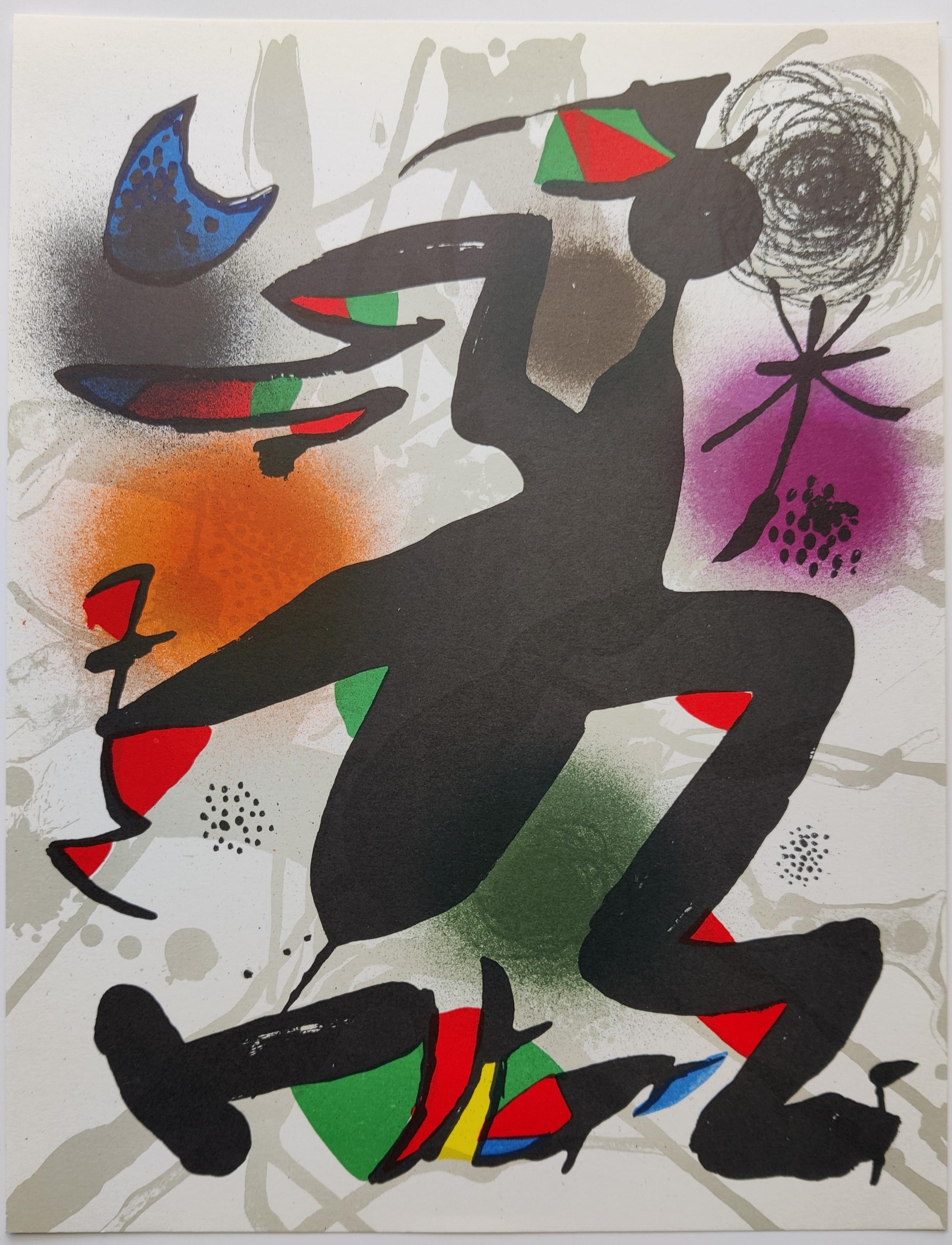 Joan Miró
Litografía original V, 1981
Litografía en color
Tamaño: 32 x 25 cm
Catálogo razonado: Cramer 177, Litografía III, 1969-1972
Editorial: Maeght Editeur, París, Francia
Verso: Anotado tipográficamente: 'Joan Miró - Litografía original