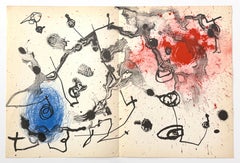 Joan Miro original lithograph "Serie II: bleu et rouge"