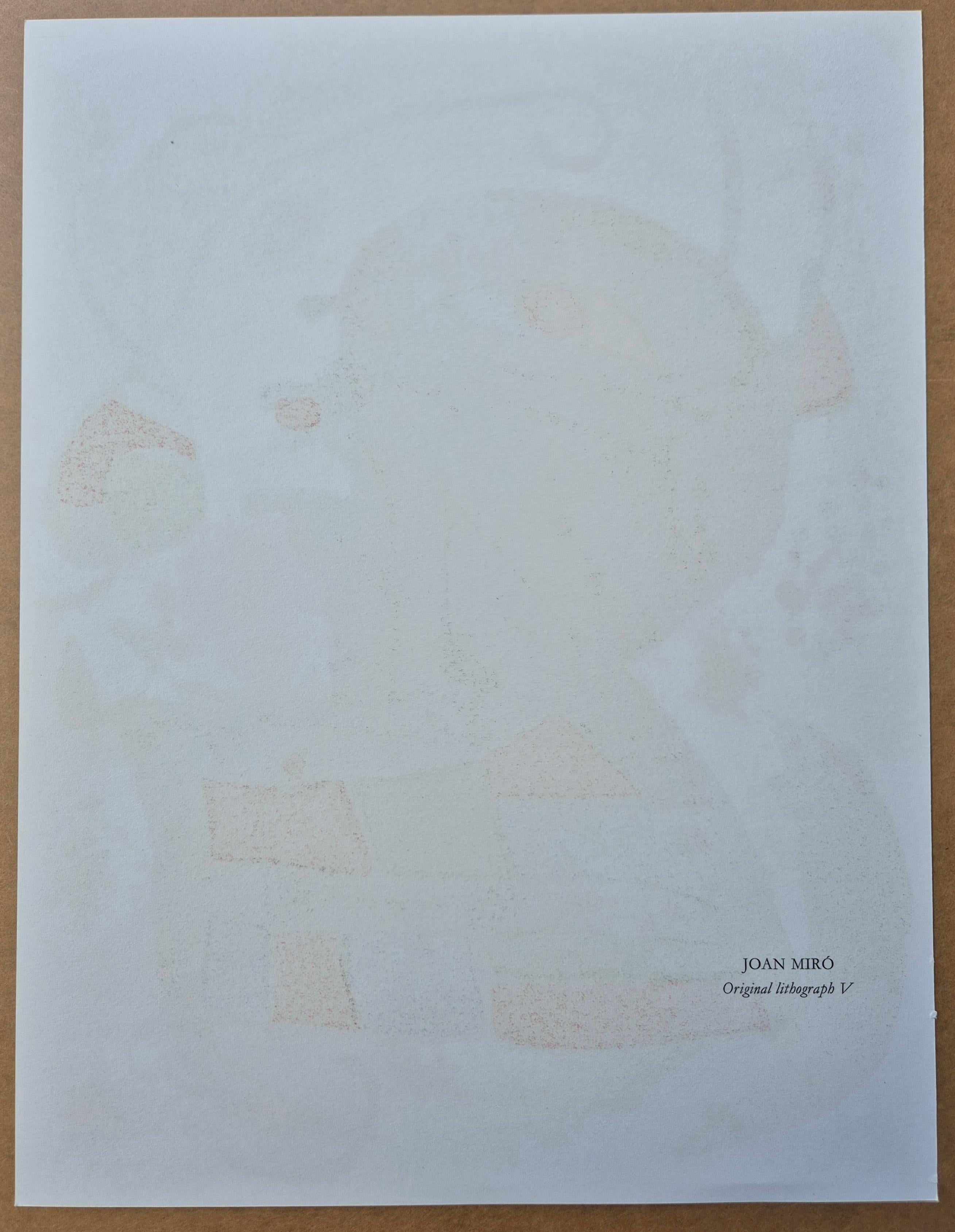 Joan Miró -- Litografía original V en venta 1