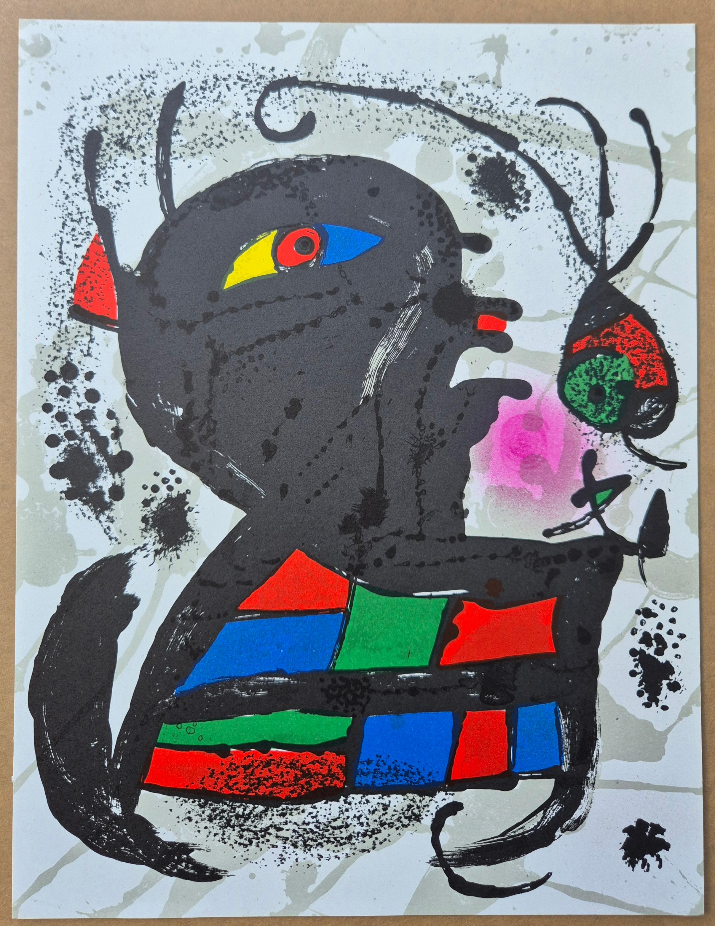 Joan Miró
Original-Lithographie V, 1981
Farblithographie
Größe: 32 x 25 cm
Katalog Raisonné: Cramer 177, Die Lithographie III, 1969-1972
Verlag: Maeght Editeur, Paris, Frankreich
Verso: Typografischer Vermerk: Joan Miro - Original Lithographie