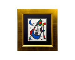 Joan Miro Original Lithograph XI Portfolio II Maeght Publisher, Hand Signed 1975