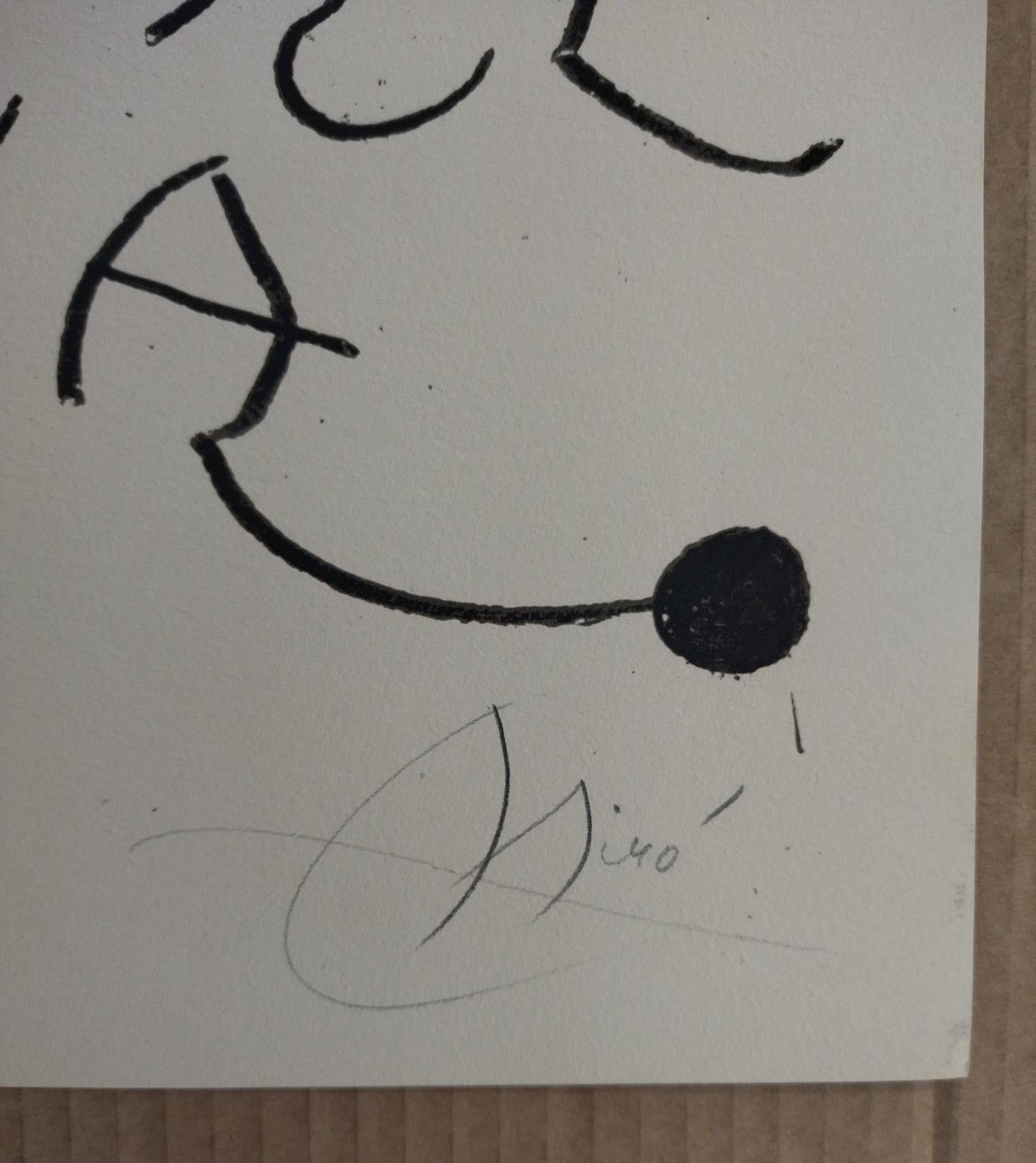 Joan Miro  Original lithography limited edition painting 6