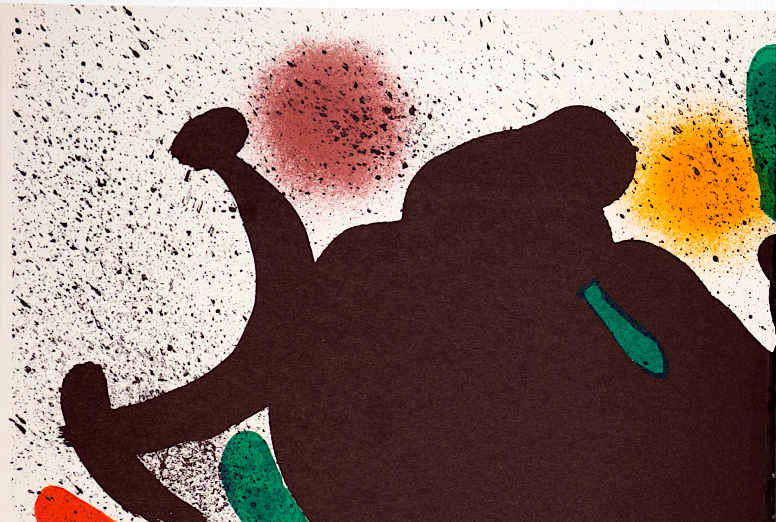 Joan Mir - « Lithographie originale VII » - lithographie en couleur - mourlot 863 - Surréalisme Print par Joan Miró