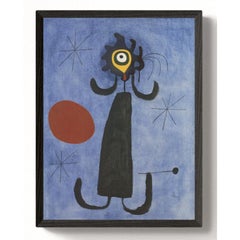 Joan Miro « Painting (Woman in Front of the Sun) 2010- Lithographie offset