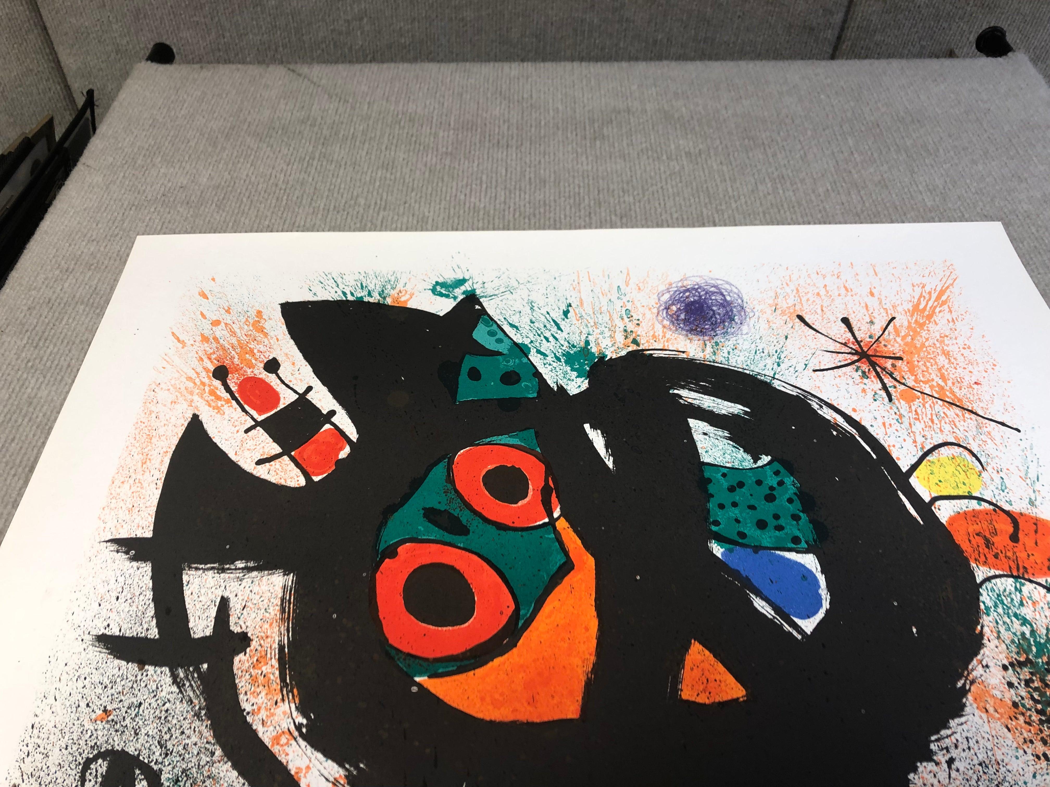 Joan Miro 'Mostra del Pasadena Art Museum' 1969- Manifesto originale - Print di Joan Miró