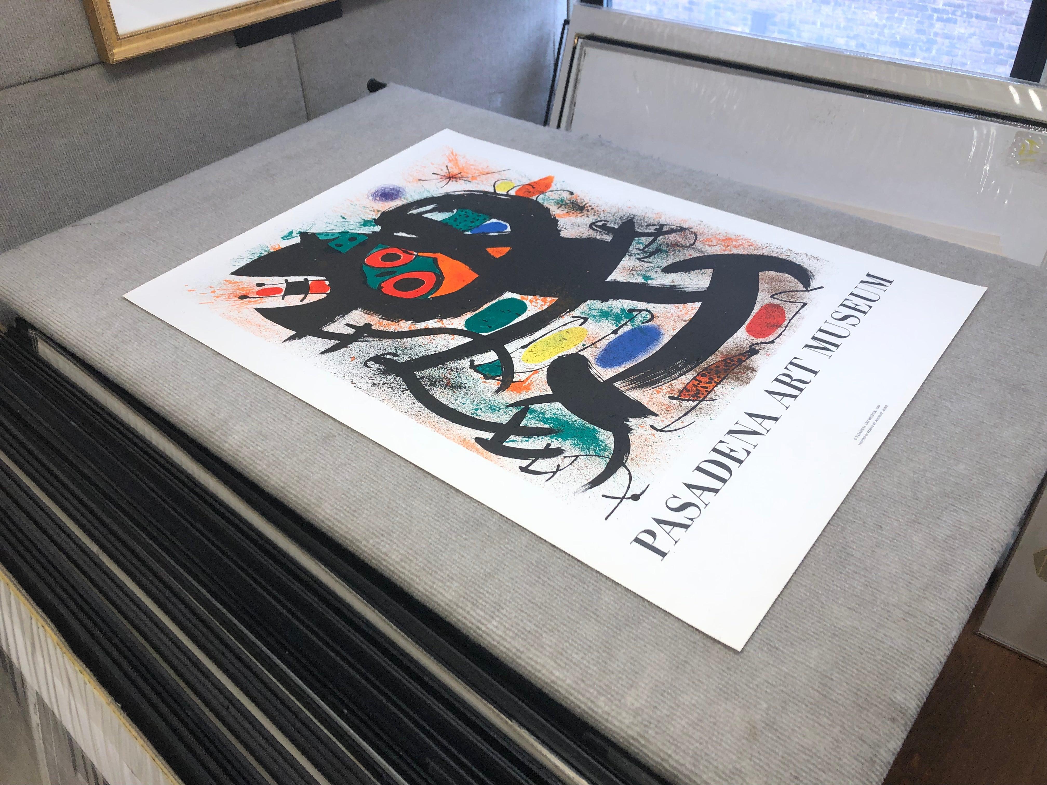 Joan Miro 'Mostra del Pasadena Art Museum' 1969- Manifesto originale in vendita 2