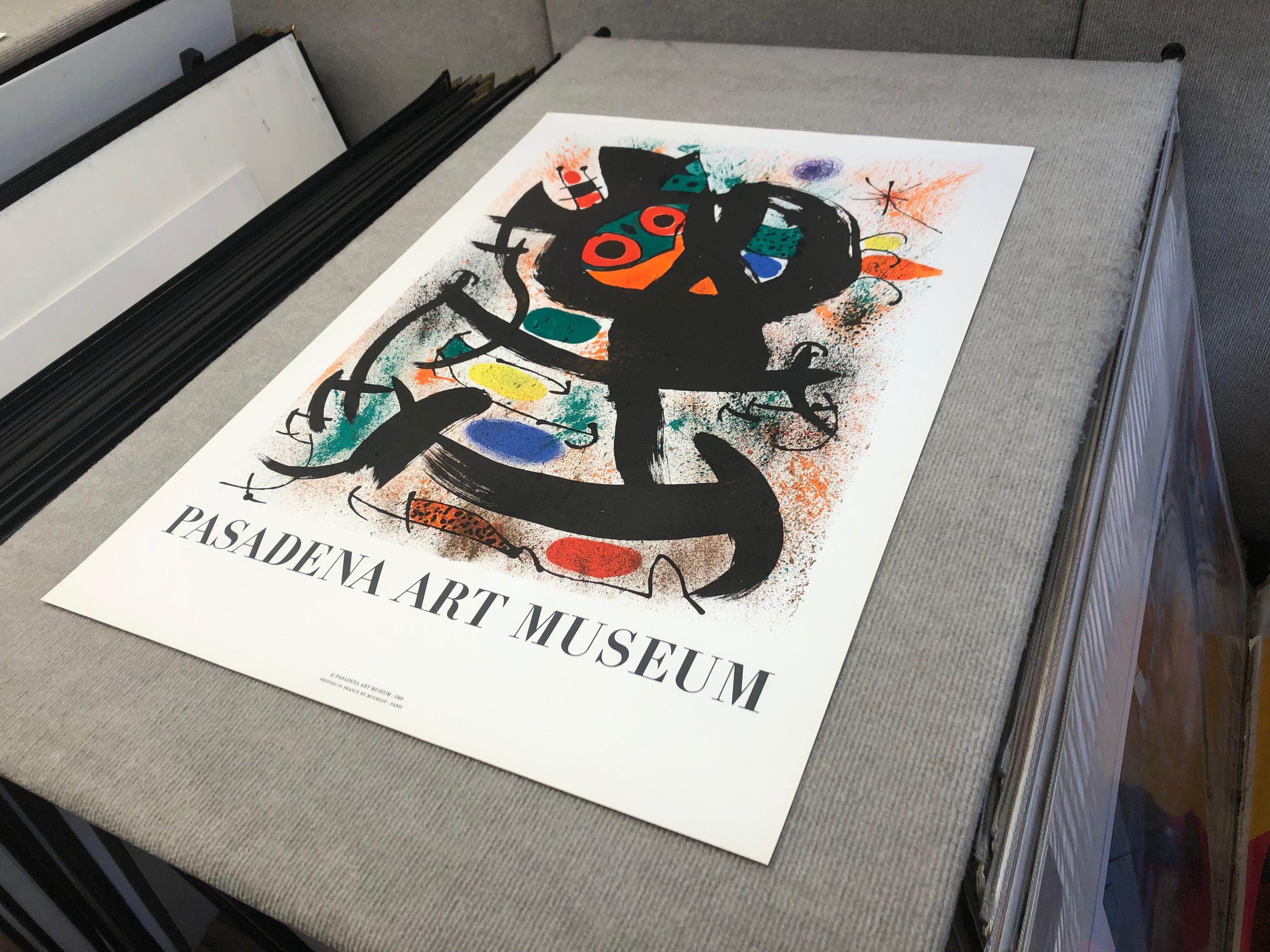 Joan Miro 'Mostra del Pasadena Art Museum' 1969- Manifesto originale in vendita 3