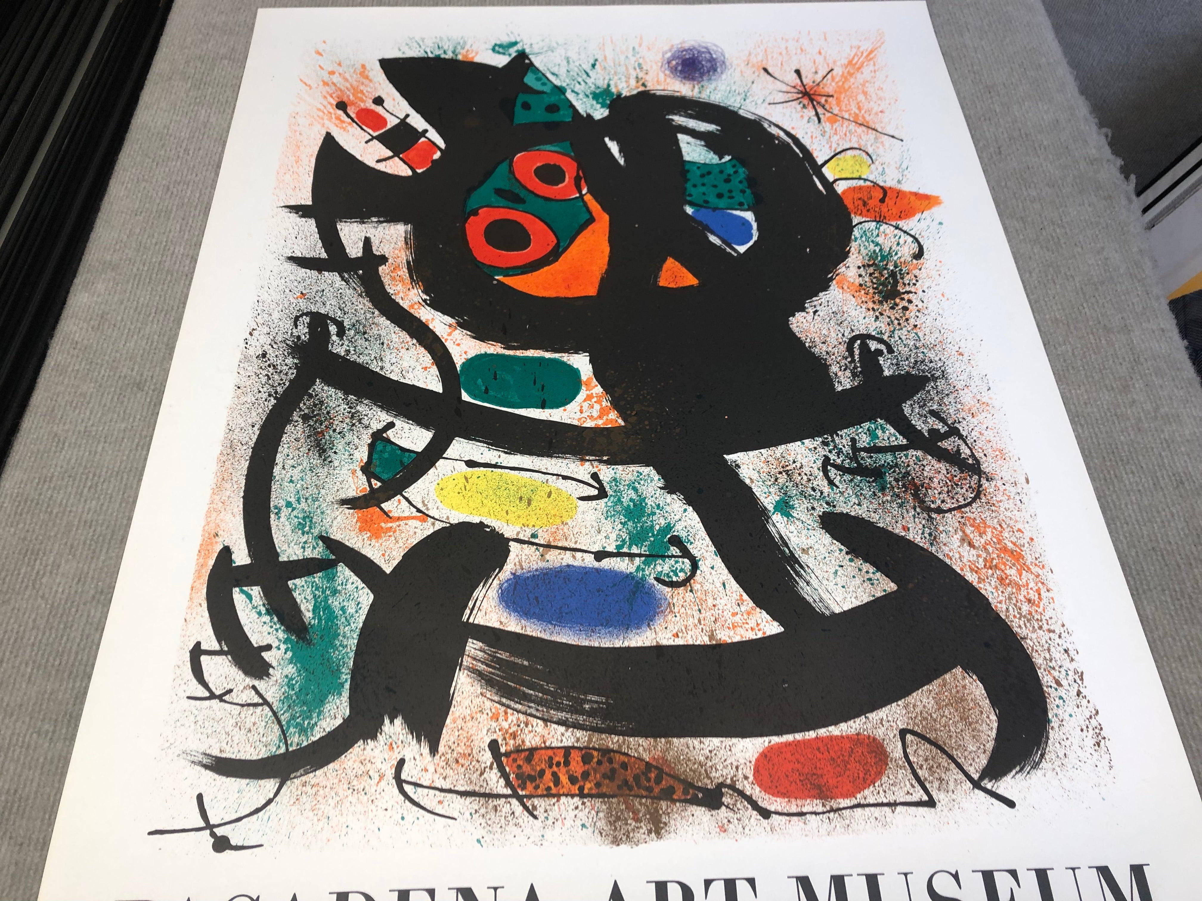 Joan Miro 'Mostra del Pasadena Art Museum' 1969- Manifesto originale in vendita 4