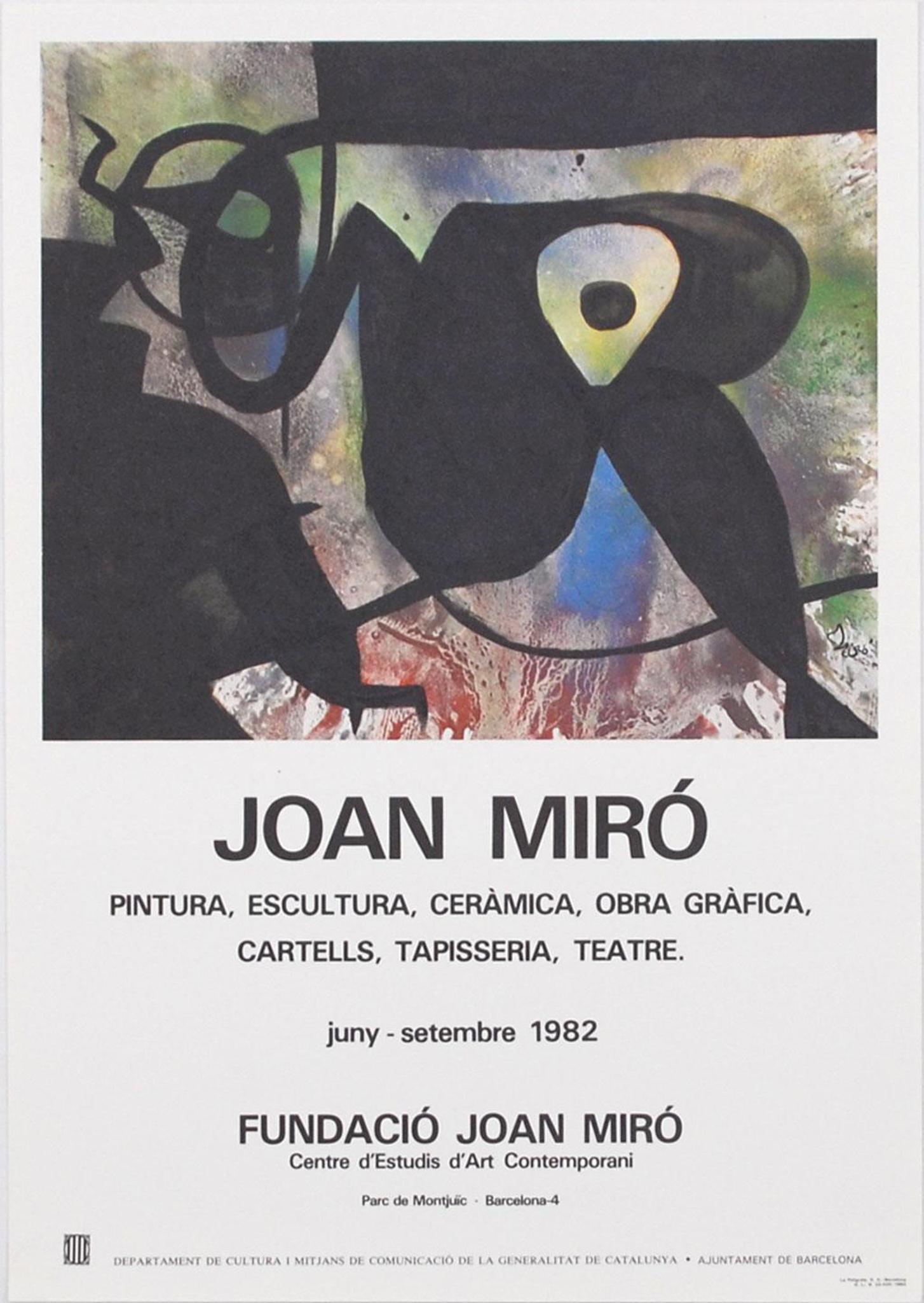 Descubre la cautivadora belleza de "Pintura, Escultura, Cerámica", una extraordinaria obra de arte de Joan Miró que sirve de impresionante punto focal en cualquier espacio. Este cartel de exposición en litografía en color fue creado para el Center