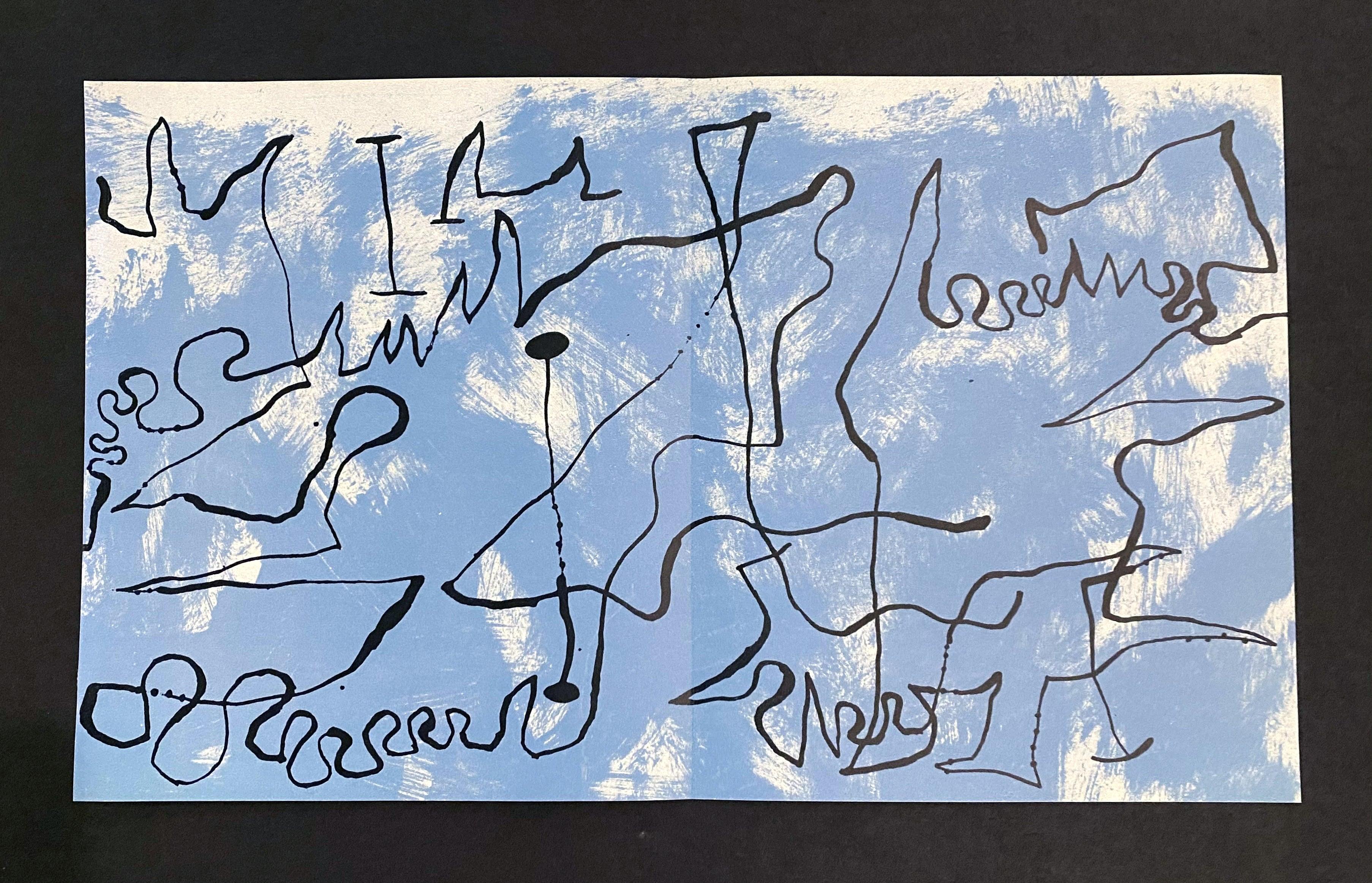 Joan Miro (plaque 3) - Abstrait Print par Joan Miró