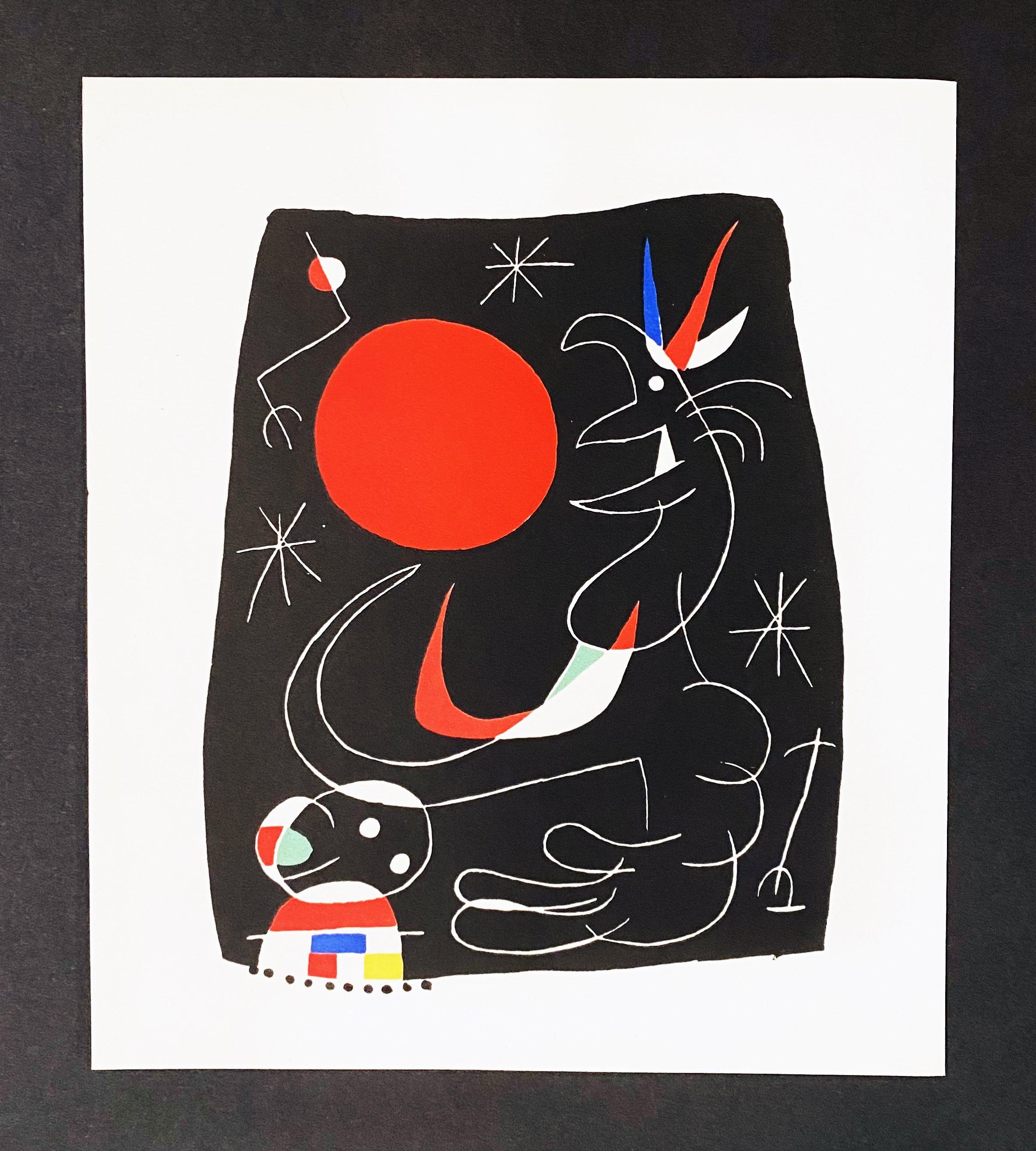 Joan Miro (plaque 4) - Abstrait Print par Joan Miró